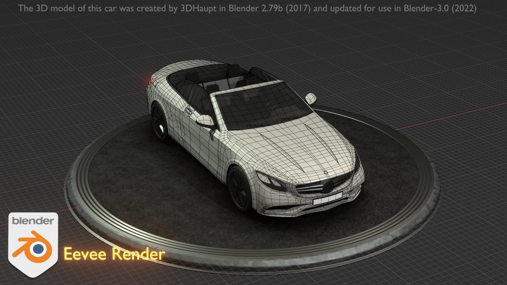 City Car 21 Upper Class Convertible Open Type-A White  Low-poly 3D model_52