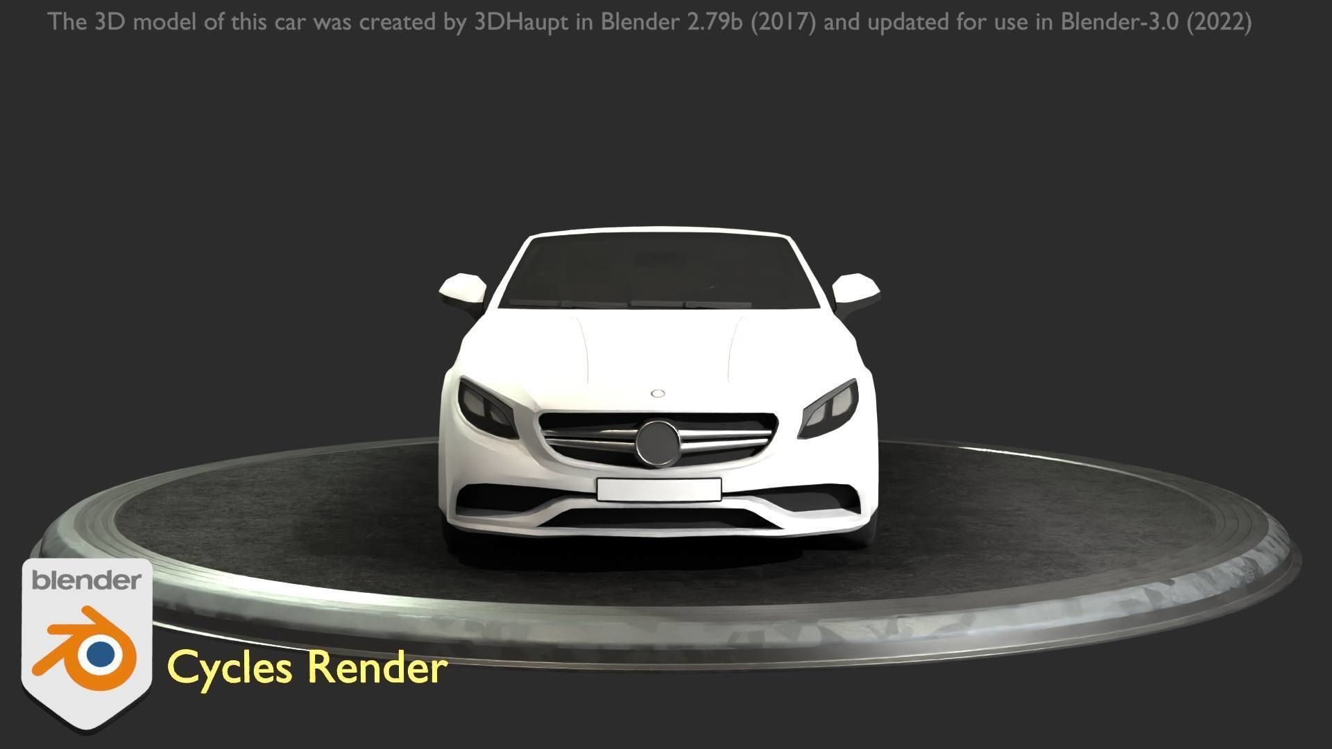 City Car 21 Upper Class Convertible Open Type-A White  Low-poly 3D model_31