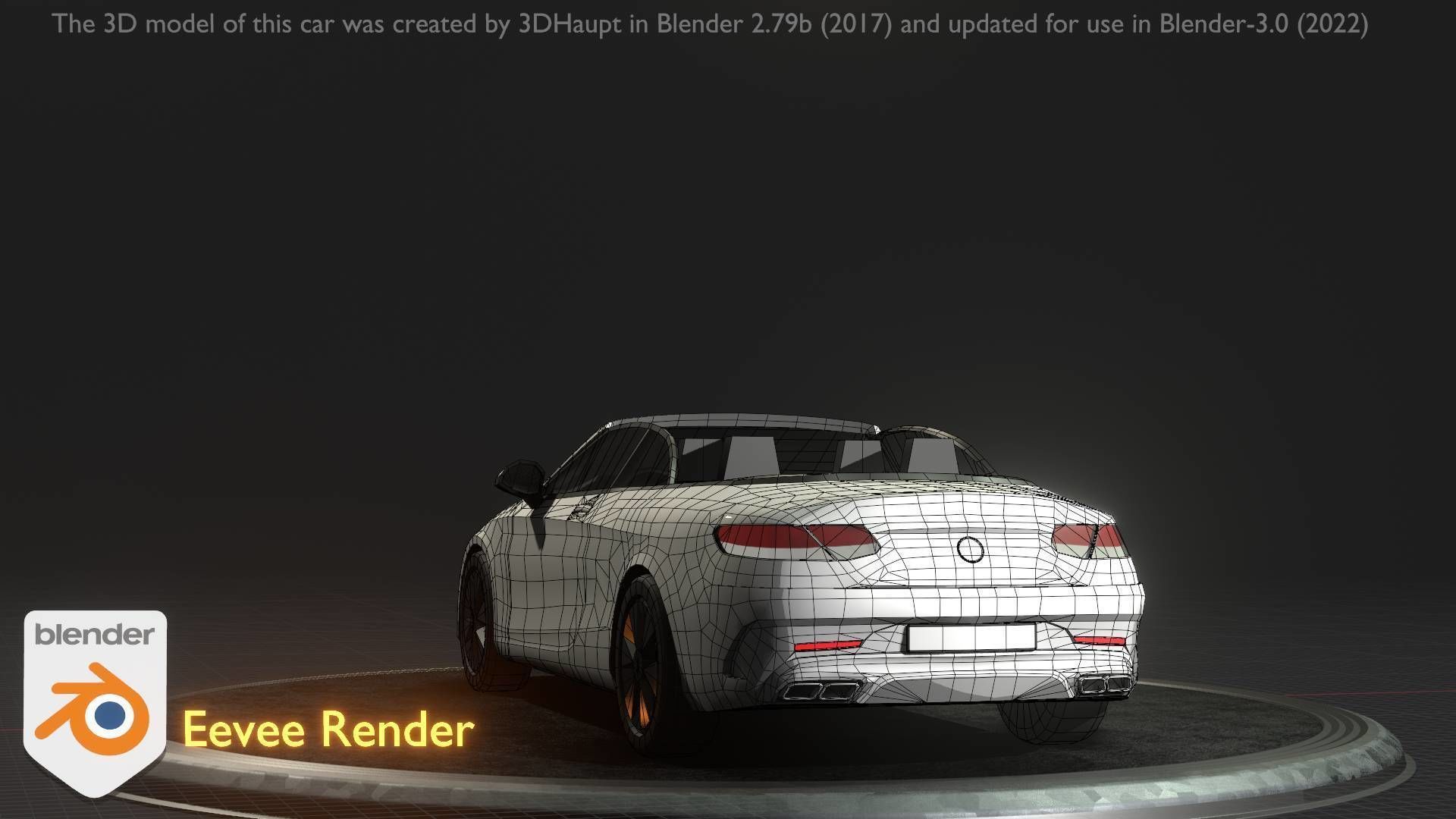 City Car 21 Upper Class Convertible Open Type-A White  Low-poly 3D model_25