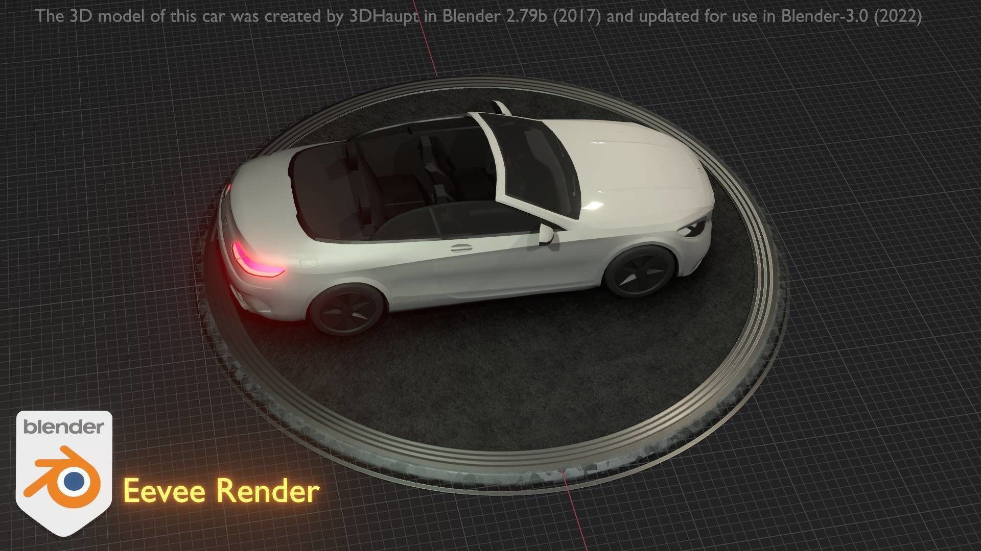 City Car 21 Upper Class Convertible Open Type-A White  Low-poly 3D model_16