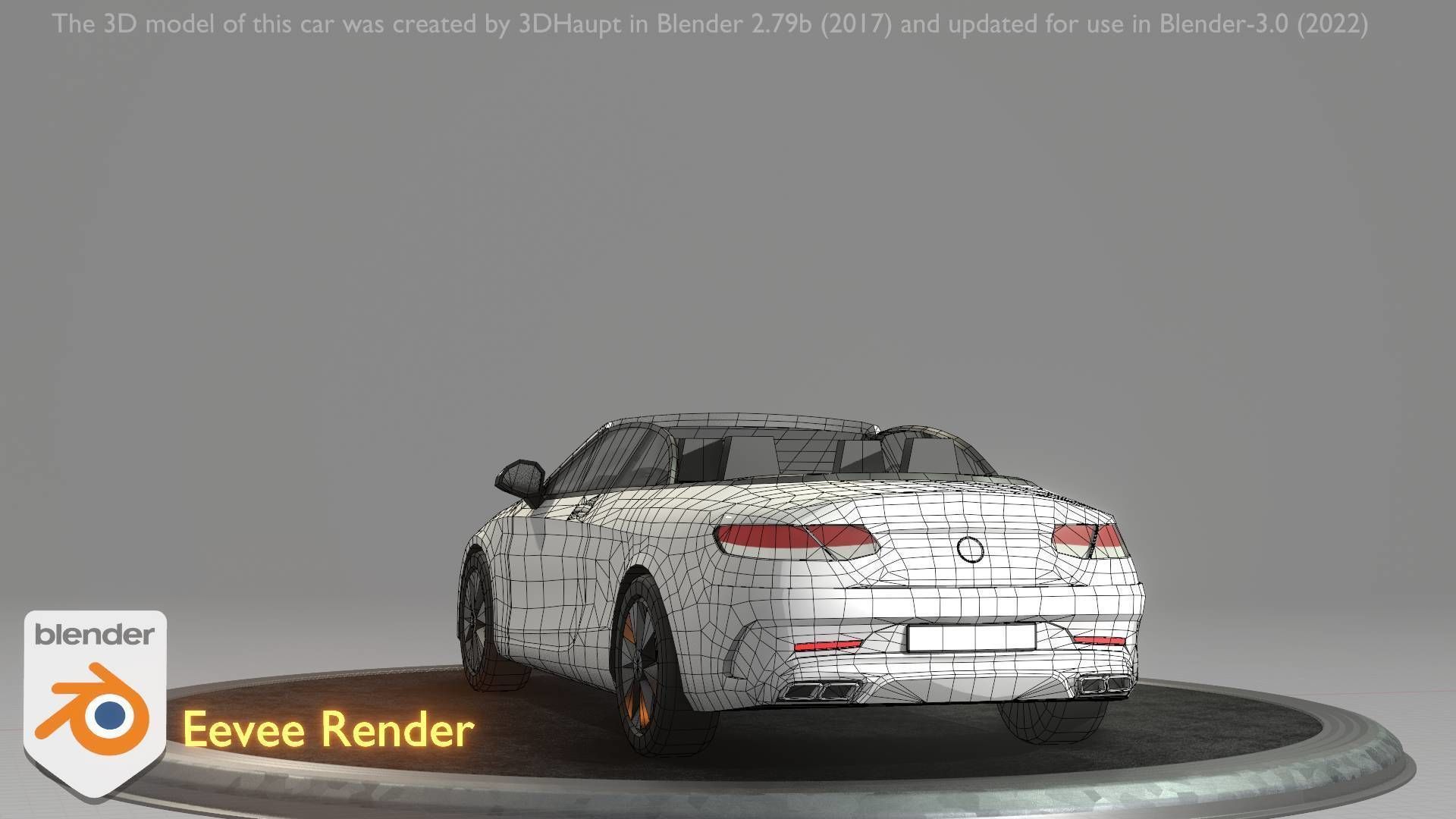 City Car 21 Upper Class Convertible Open Type-A White  Low-poly 3D model_29