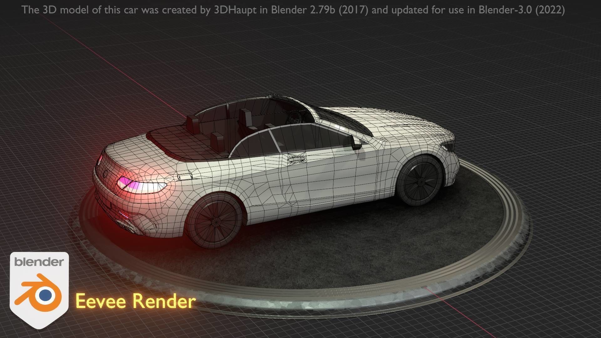 City Car 21 Upper Class Convertible Open Type-A White  Low-poly 3D model_45