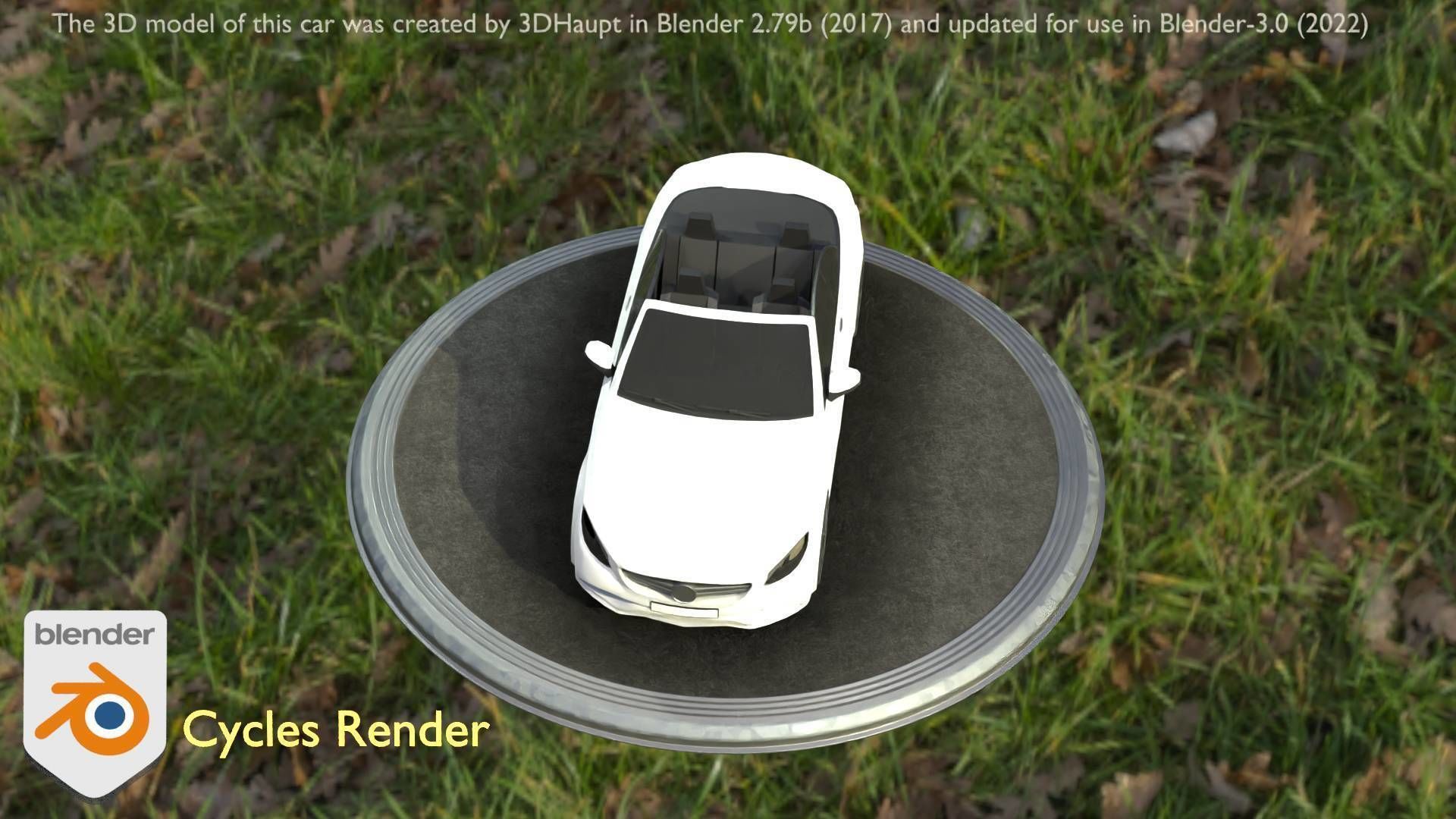 City Car 21 Upper Class Convertible Open Type-A White  Low-poly 3D model_22