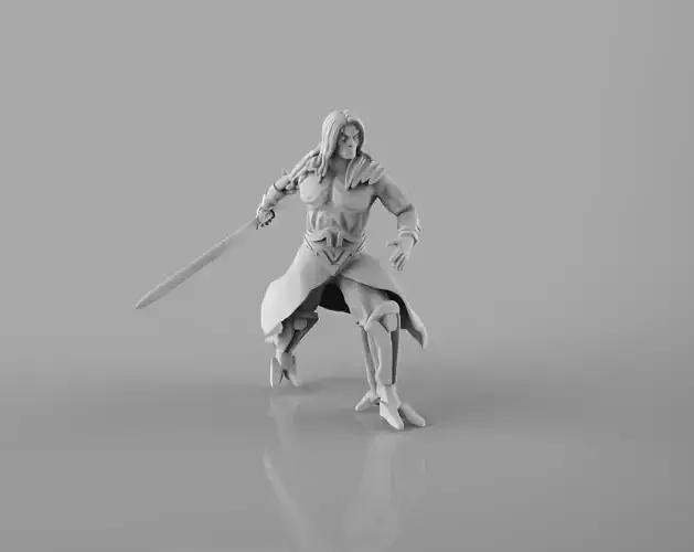 Haagen figure holding sword 3D print model