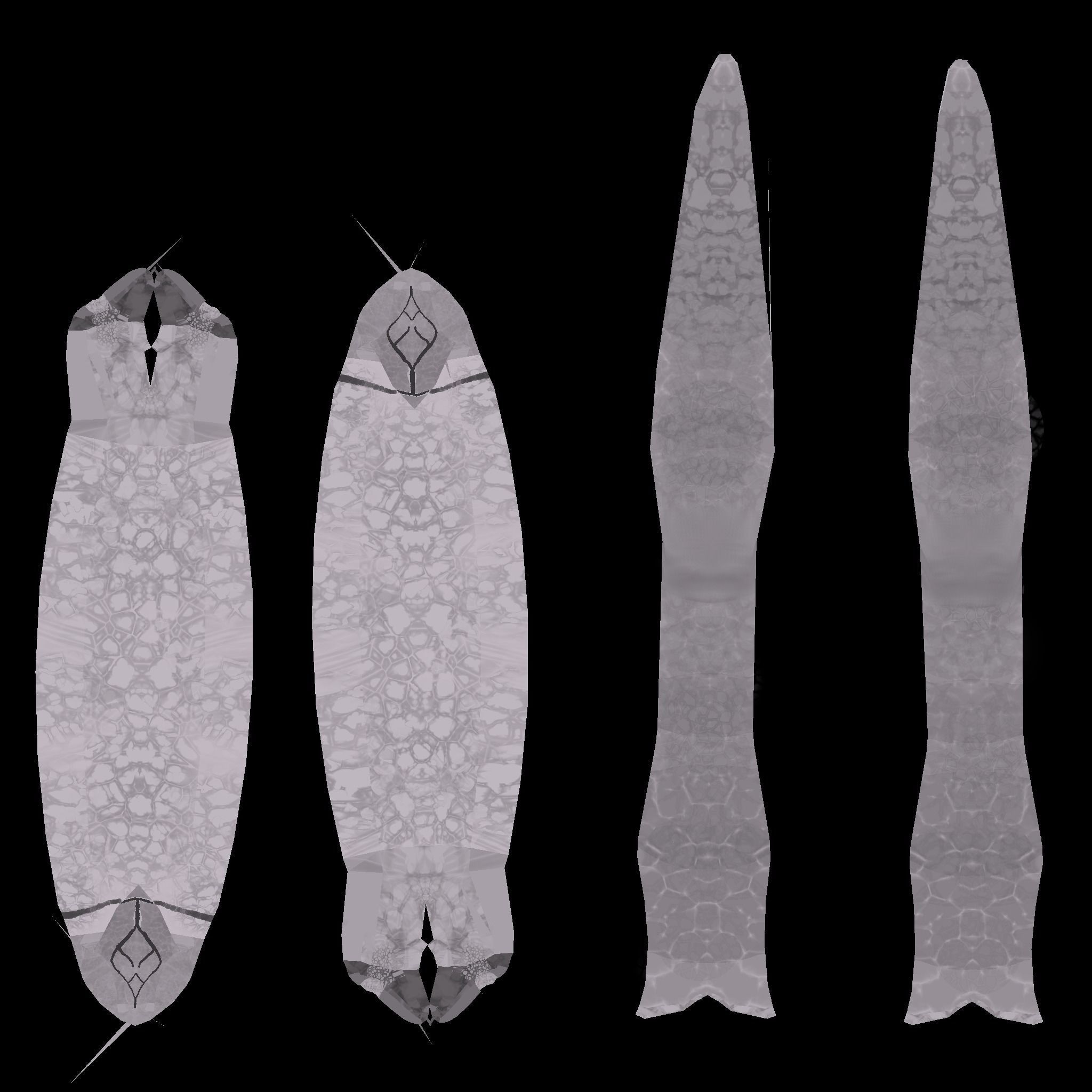 Low Poly Swords four Low-poly 3D model_9