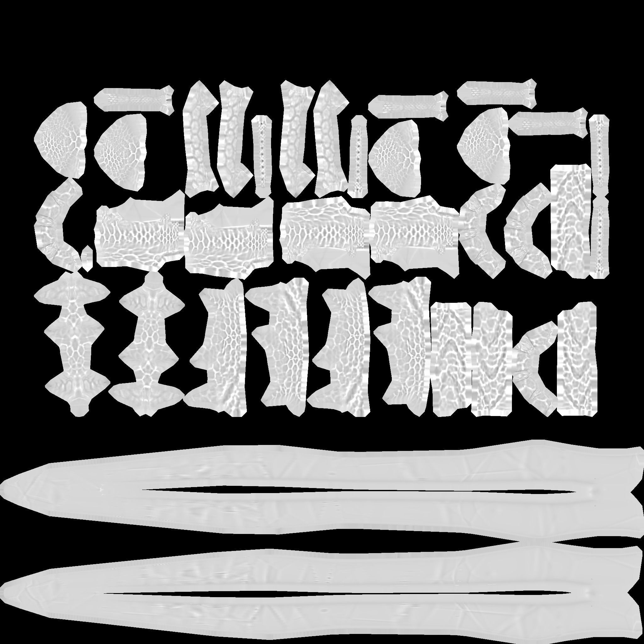 Low Poly Swords four Low-poly 3D model_12