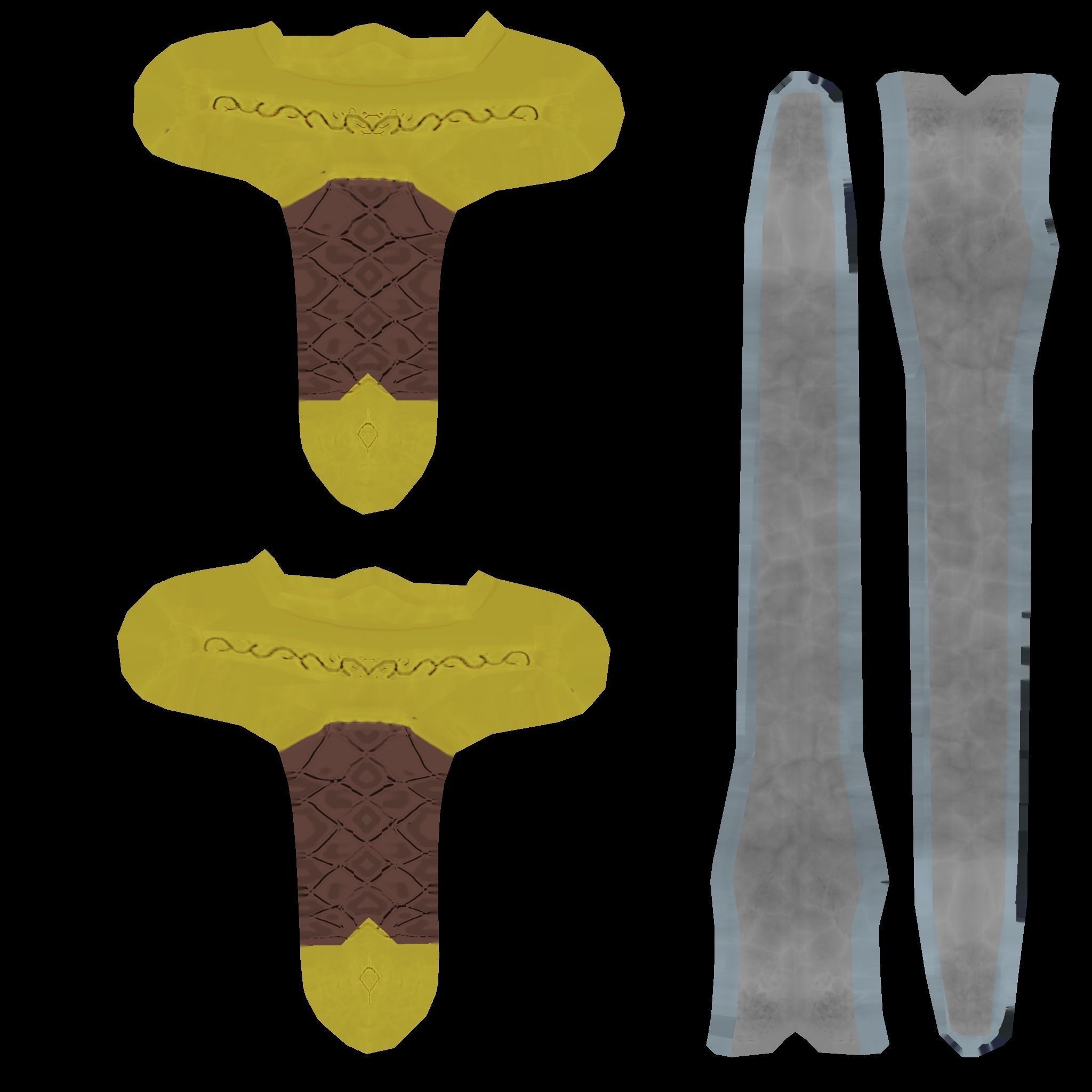 Low Poly Swords four Low-poly 3D model_16