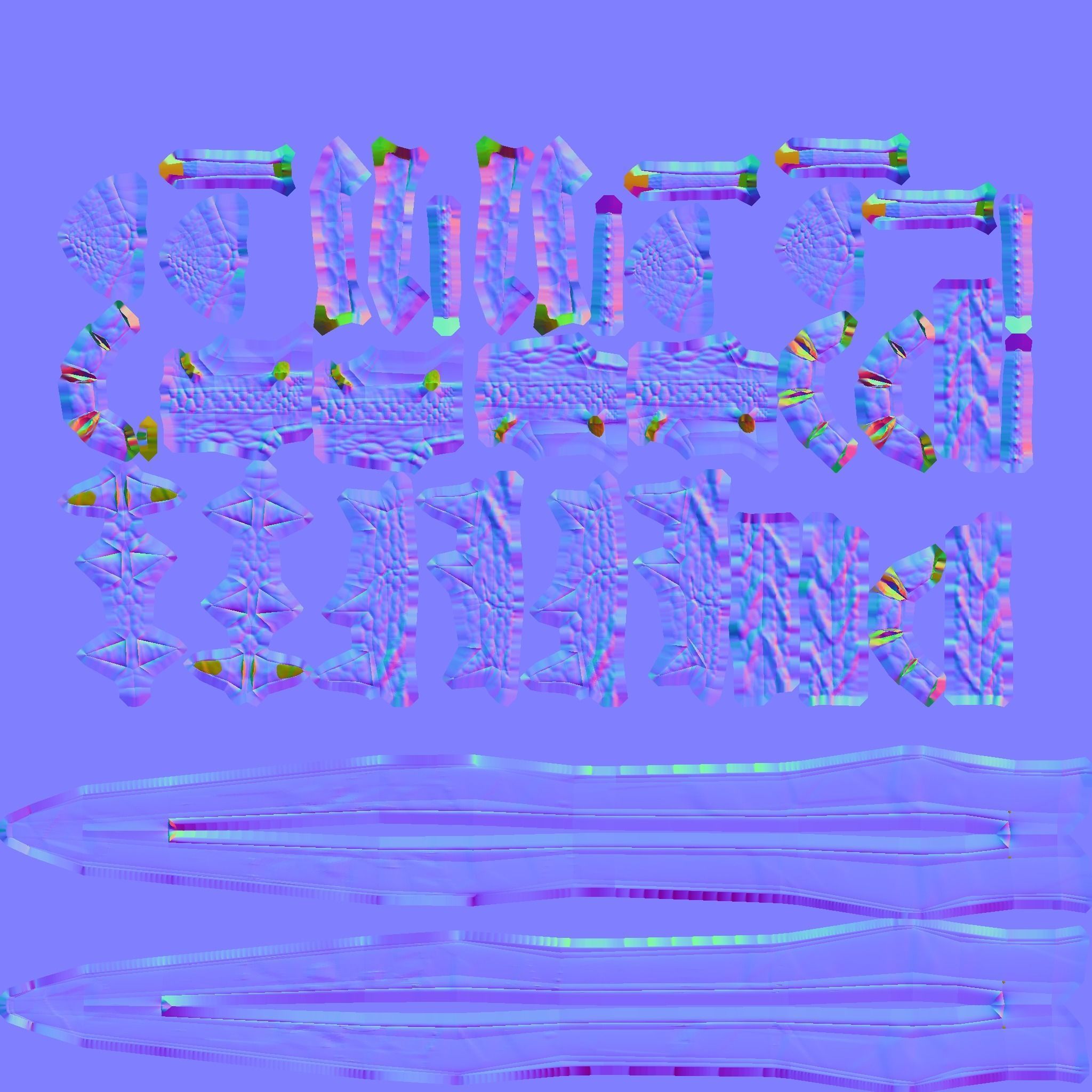 Low Poly Swords four Low-poly 3D model_11