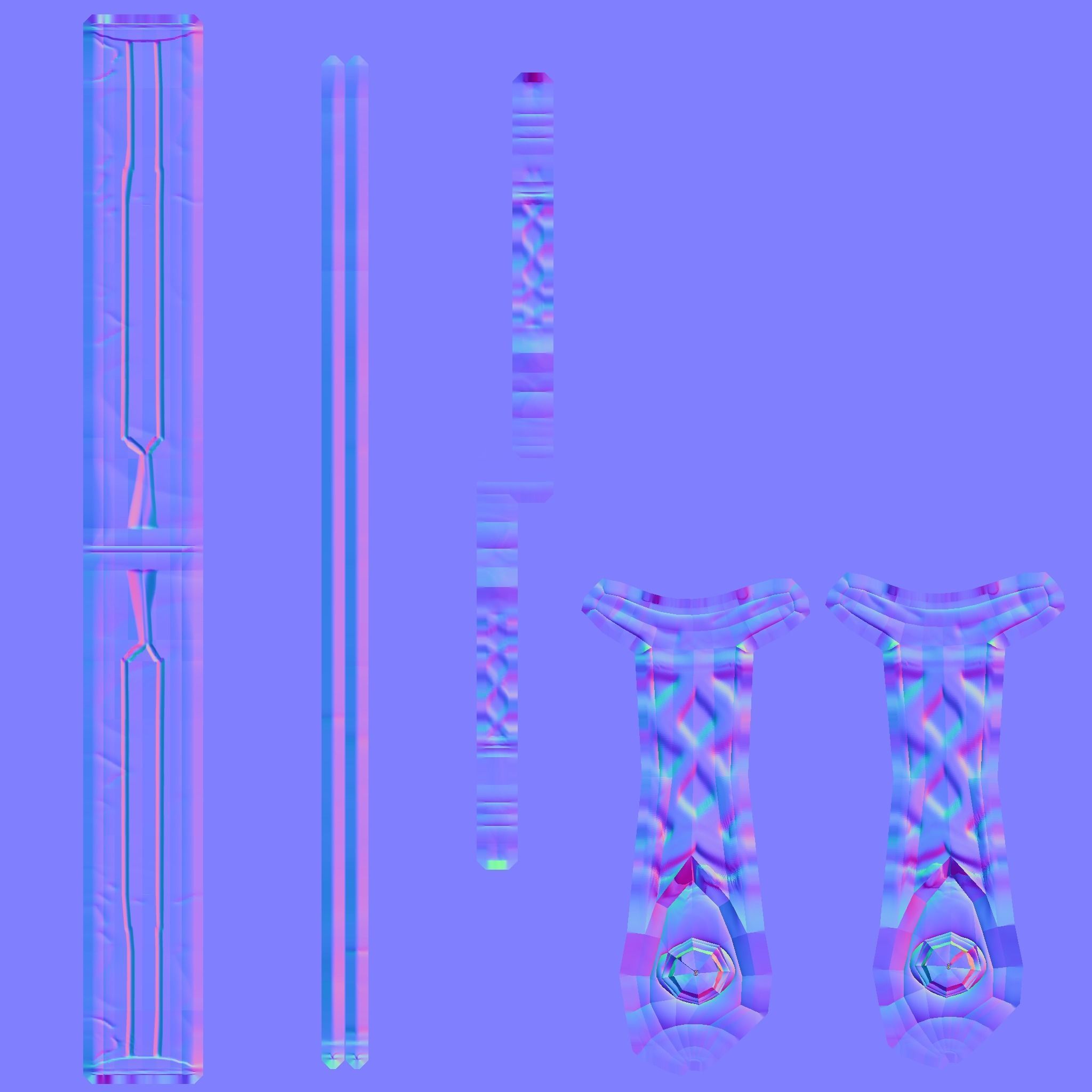 Low Poly Swords four Low-poly 3D model_18