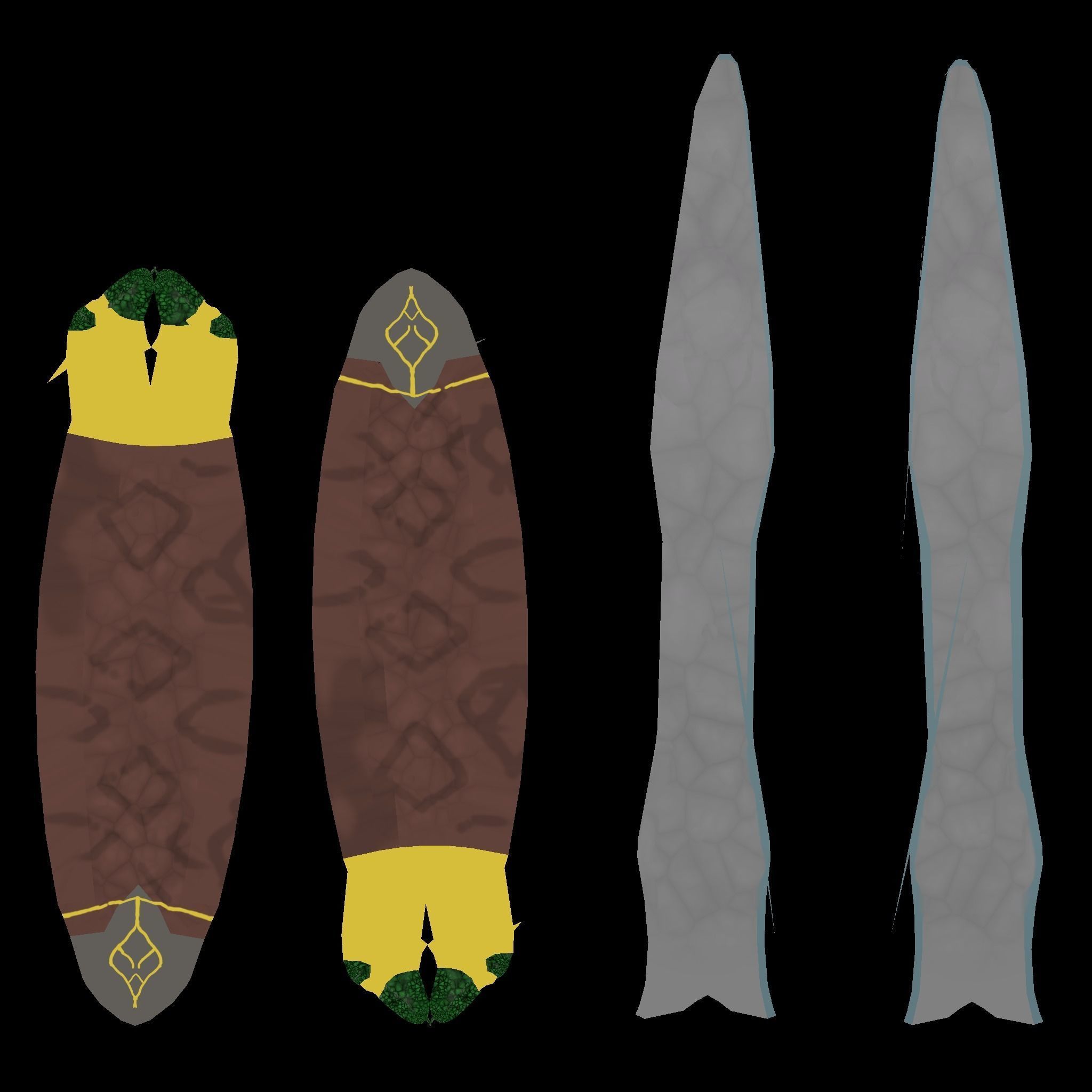 Low Poly Swords four Low-poly 3D model_7