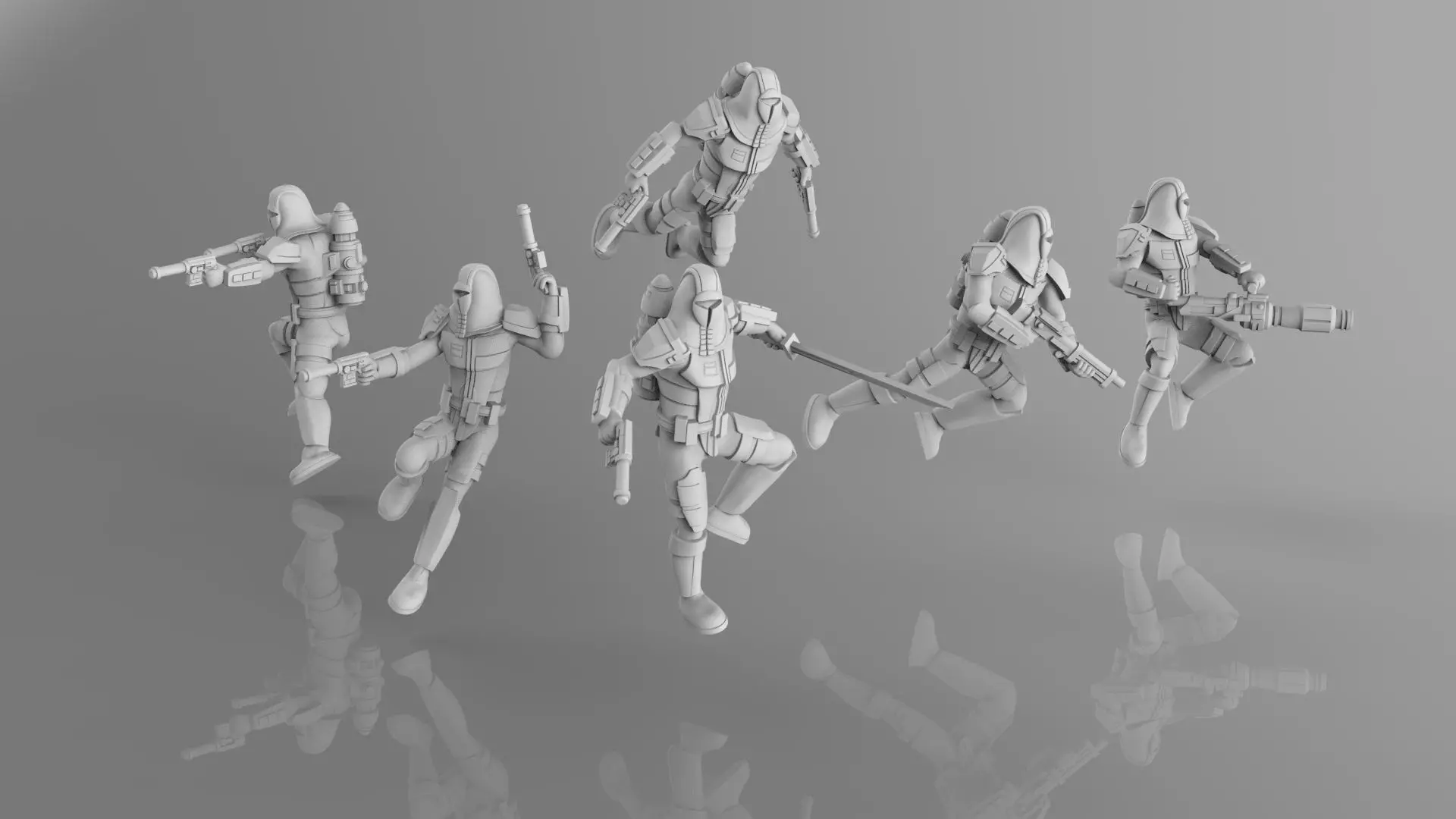 Jetpack Ancient Mandarin Warriors 3D print model_0