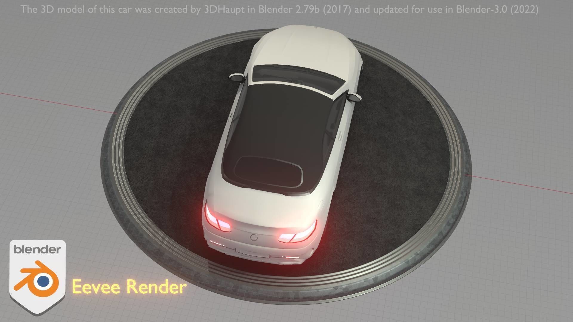 City Car 22 Upper Class Type-A White Low-poly 3D model_43