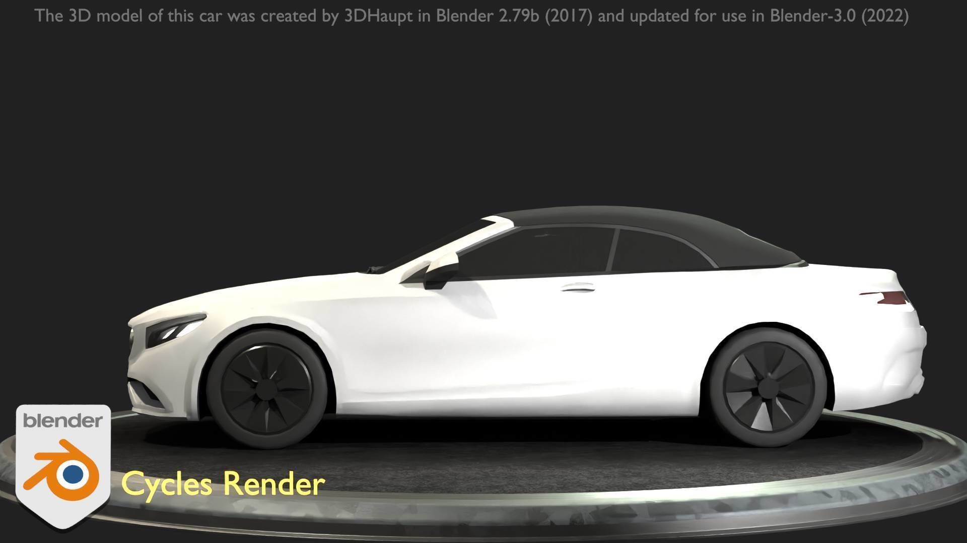 City Car 22 Upper Class Type-A White Low-poly 3D model_24