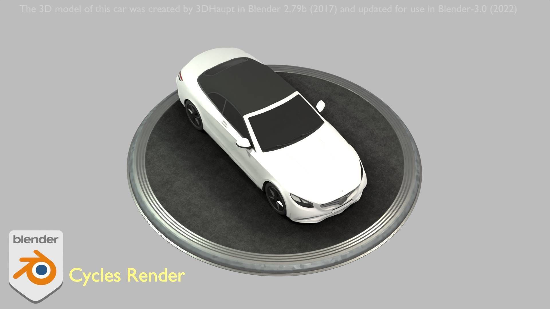City Car 22 Upper Class Type-A White Low-poly 3D model_91