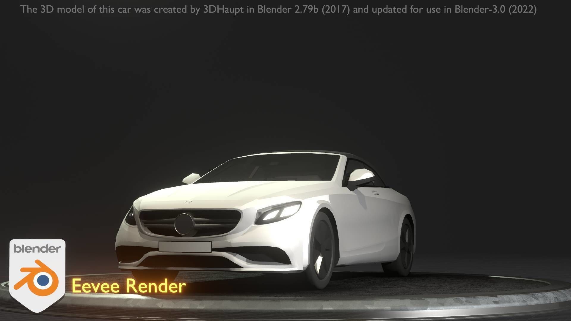 City Car 22 Upper Class Type-A White Low-poly 3D model_3