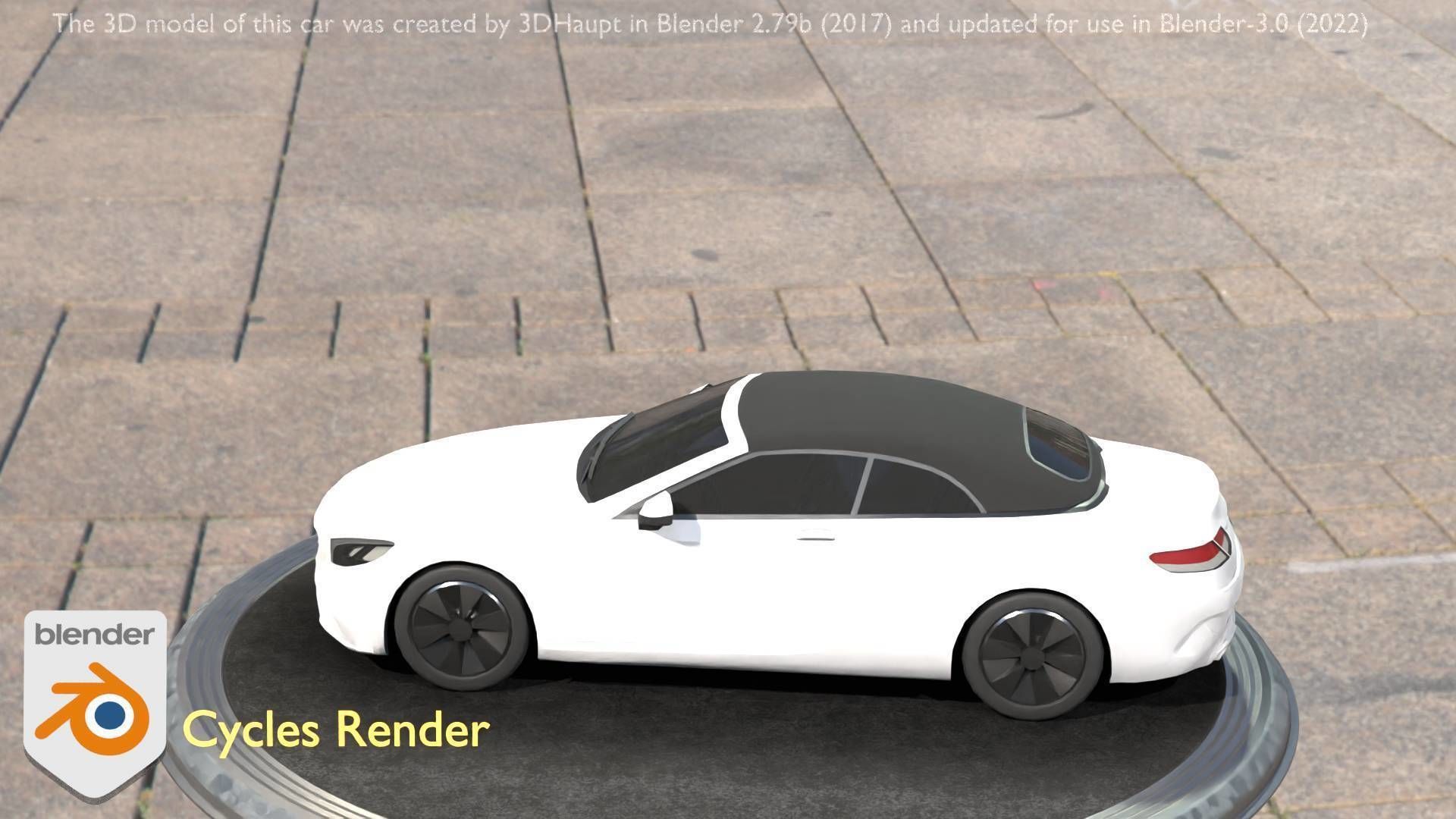 City Car 22 Upper Class Type-A White Low-poly 3D model_97