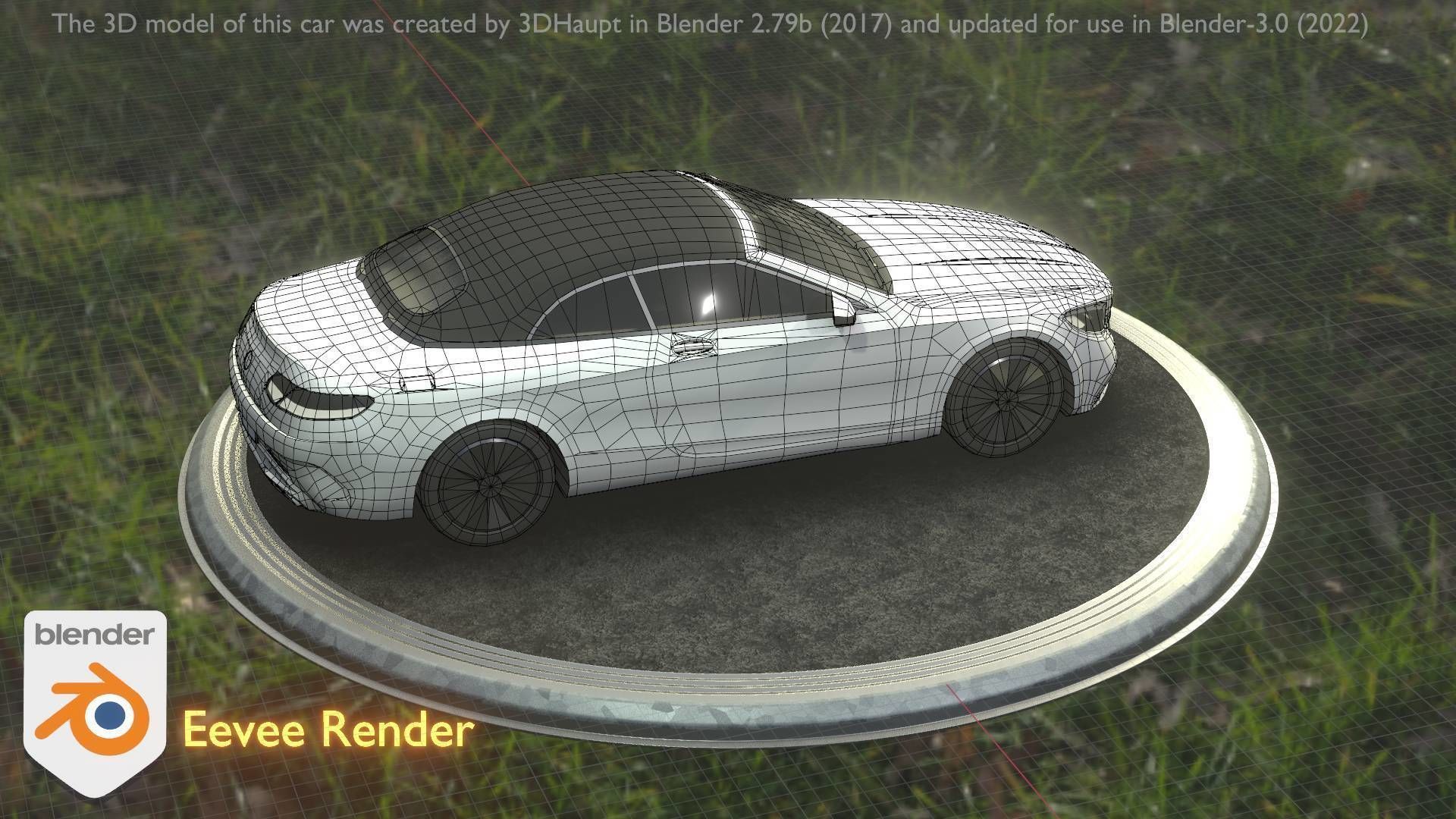 City Car 22 Upper Class Type-A White Low-poly 3D model_19