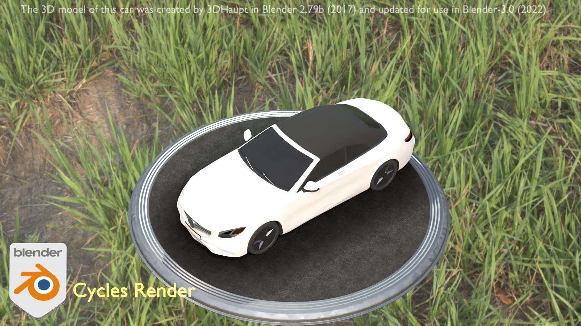 City Car 22 Upper Class Type-A White Low-poly 3D model_95