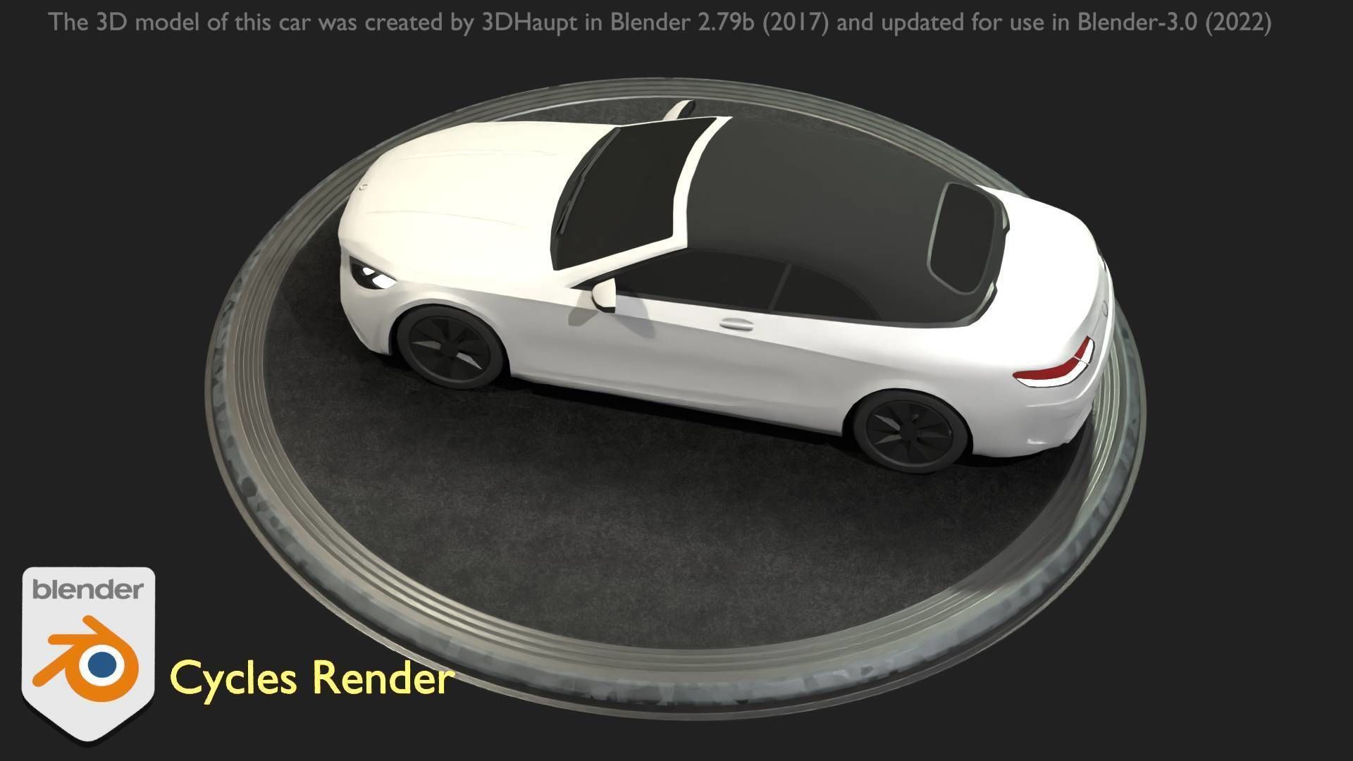 City Car 22 Upper Class Type-A White Low-poly 3D model_80