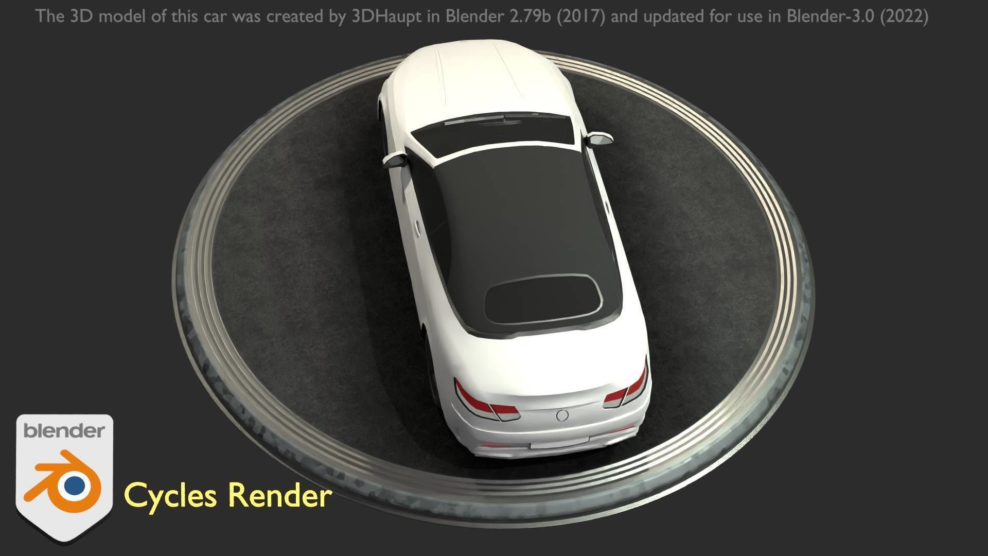 City Car 22 Upper Class Type-A White Low-poly 3D model_42