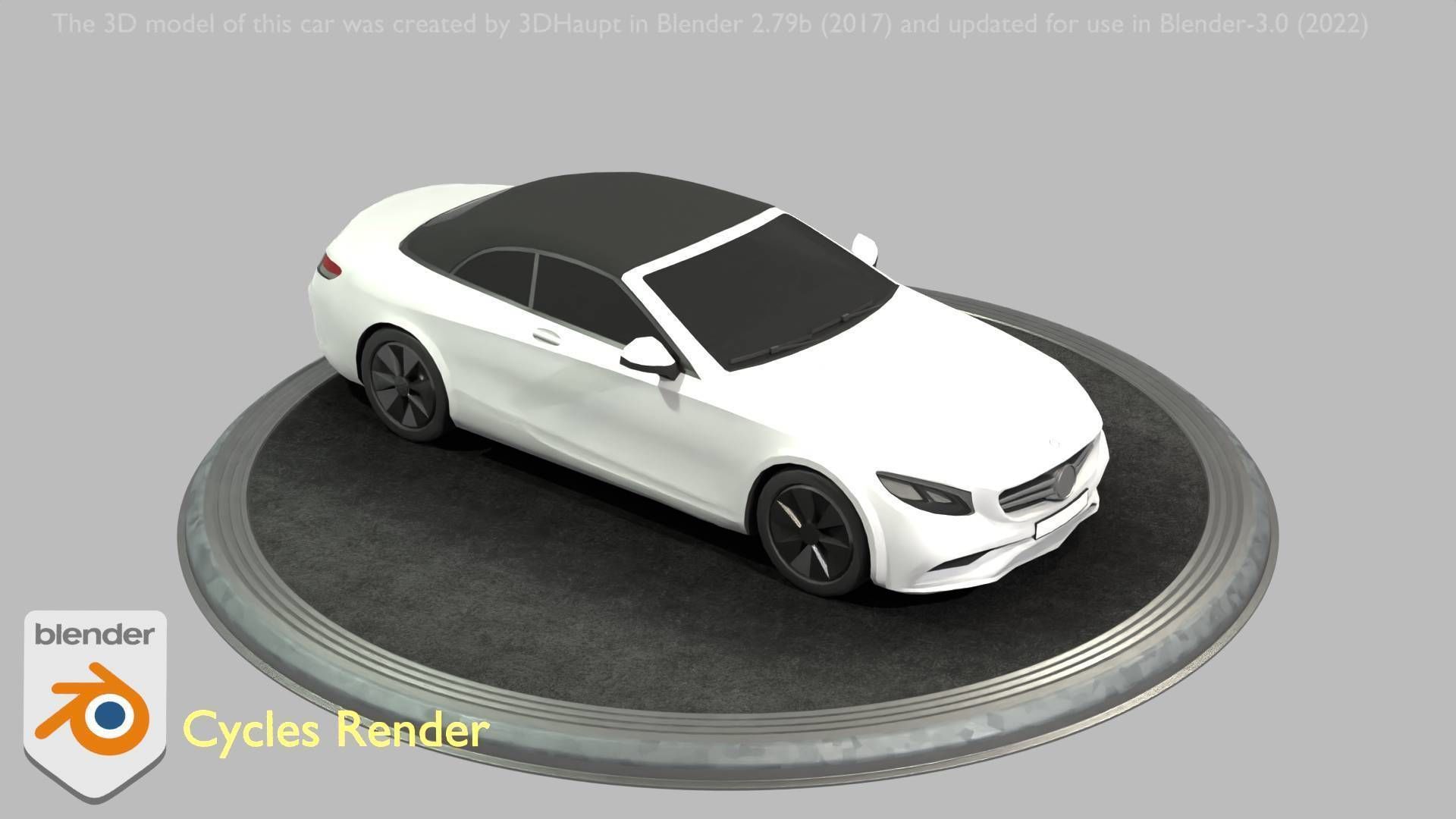 City Car 22 Upper Class Type-A White Low-poly 3D model_33