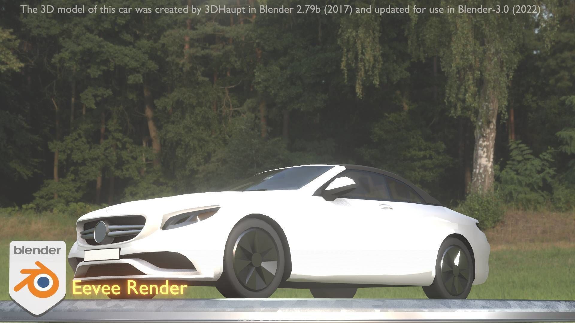 City Car 22 Upper Class Type-A White Low-poly 3D model_65