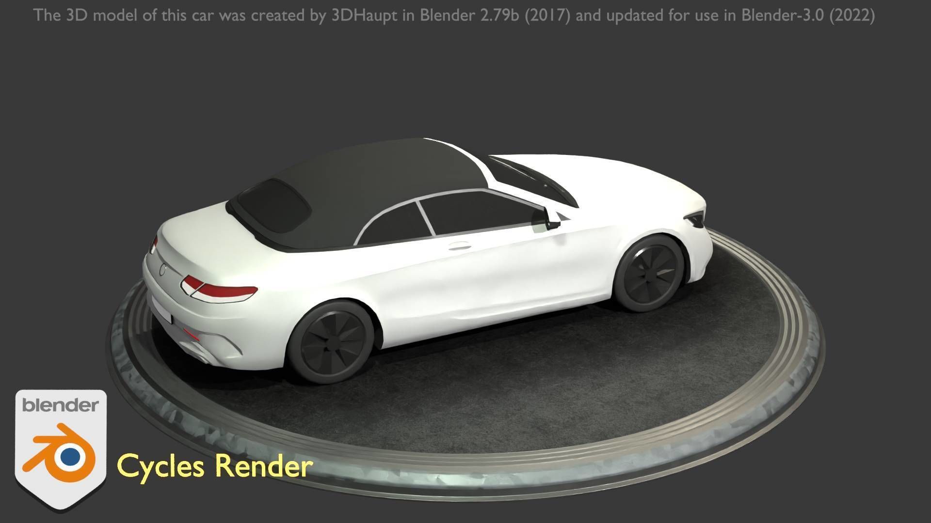 City Car 22 Upper Class Type-A White Low-poly 3D model_73