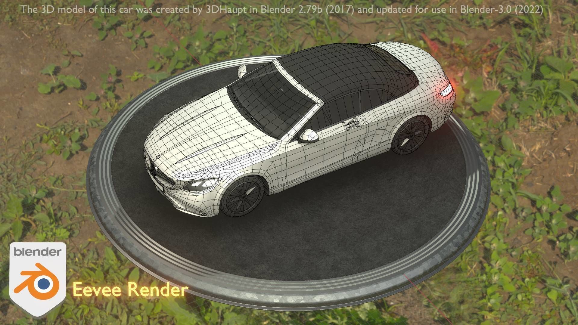 City Car 22 Upper Class Type-A White Low-poly 3D model_38