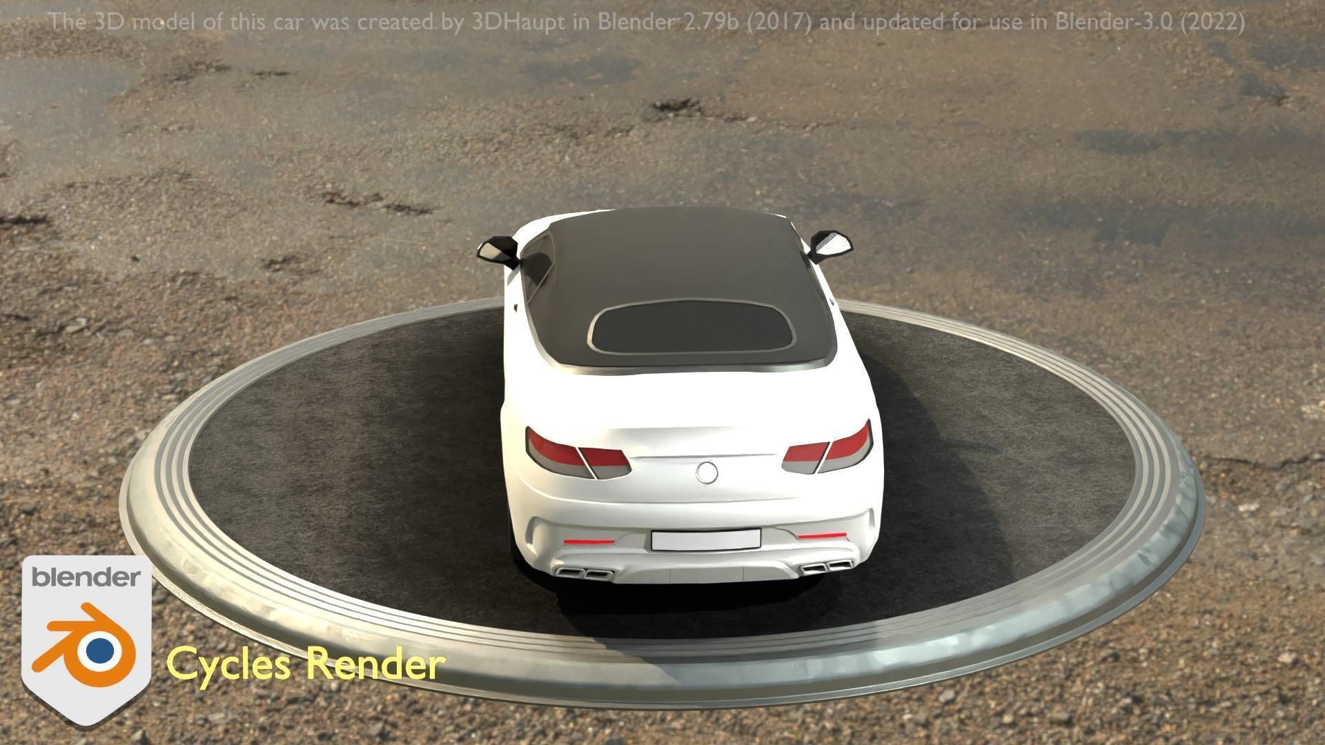 City Car 22 Upper Class Type-A White Low-poly 3D model_28