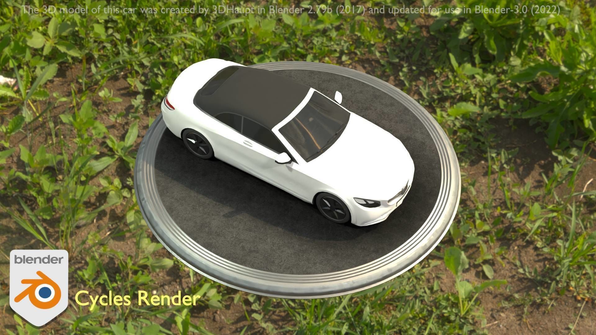 City Car 22 Upper Class Type-A White Low-poly 3D model_48