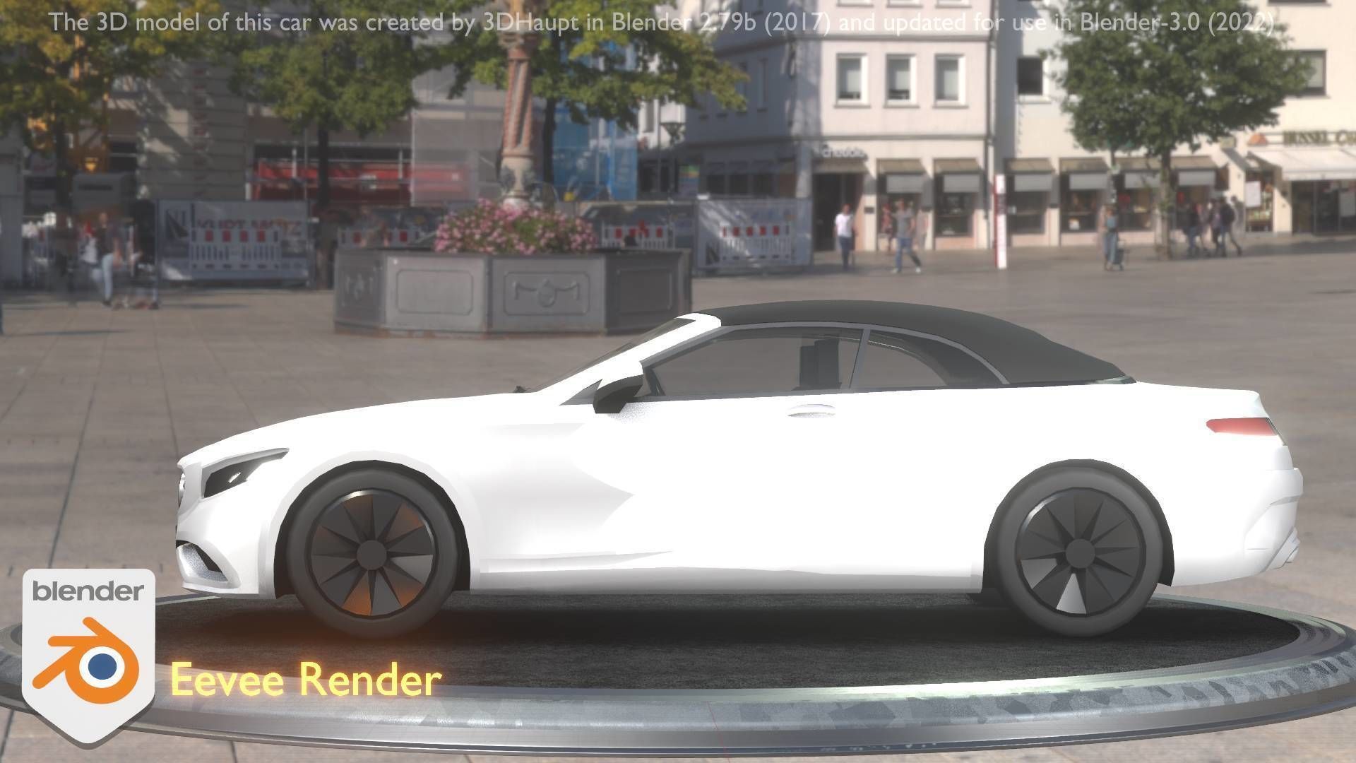 City Car 22 Upper Class Type-A White Low-poly 3D model_67