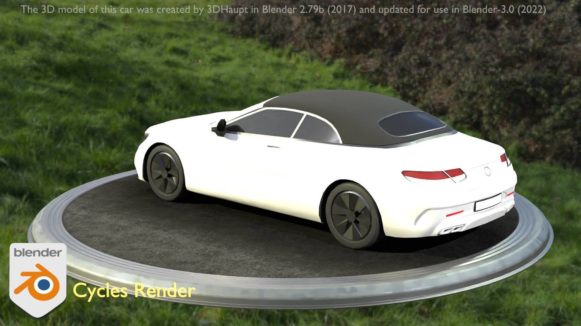 City Car 22 Upper Class Type-A White Low-poly 3D model_26