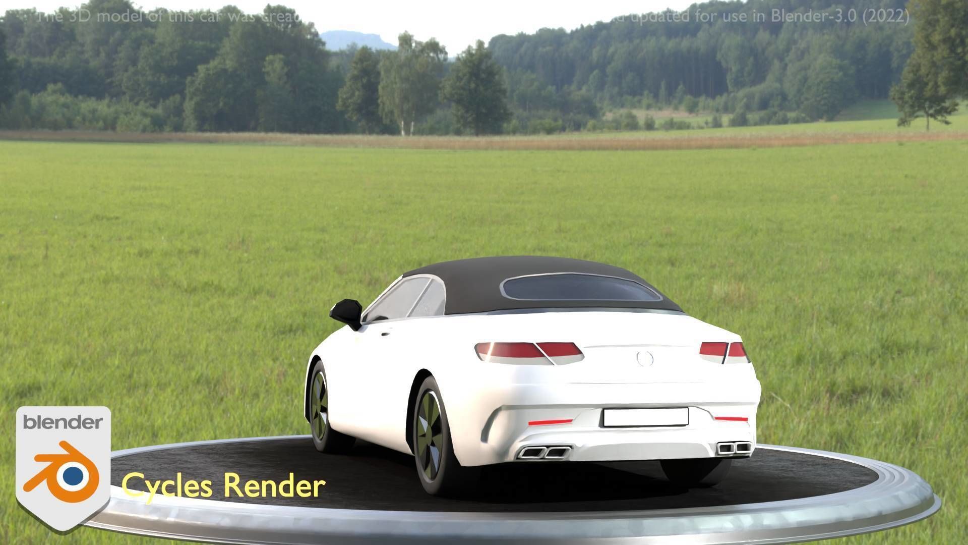 City Car 22 Upper Class Type-A White Low-poly 3D model_5