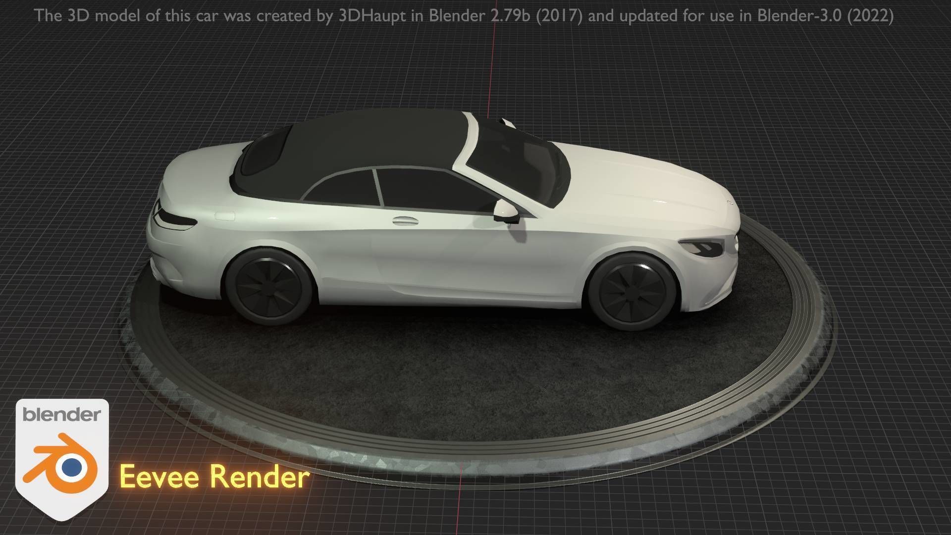 City Car 22 Upper Class Type-A White Low-poly 3D model_60