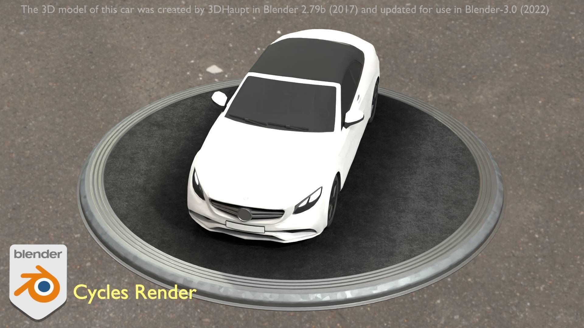 City Car 22 Upper Class Type-A White Low-poly 3D model_76