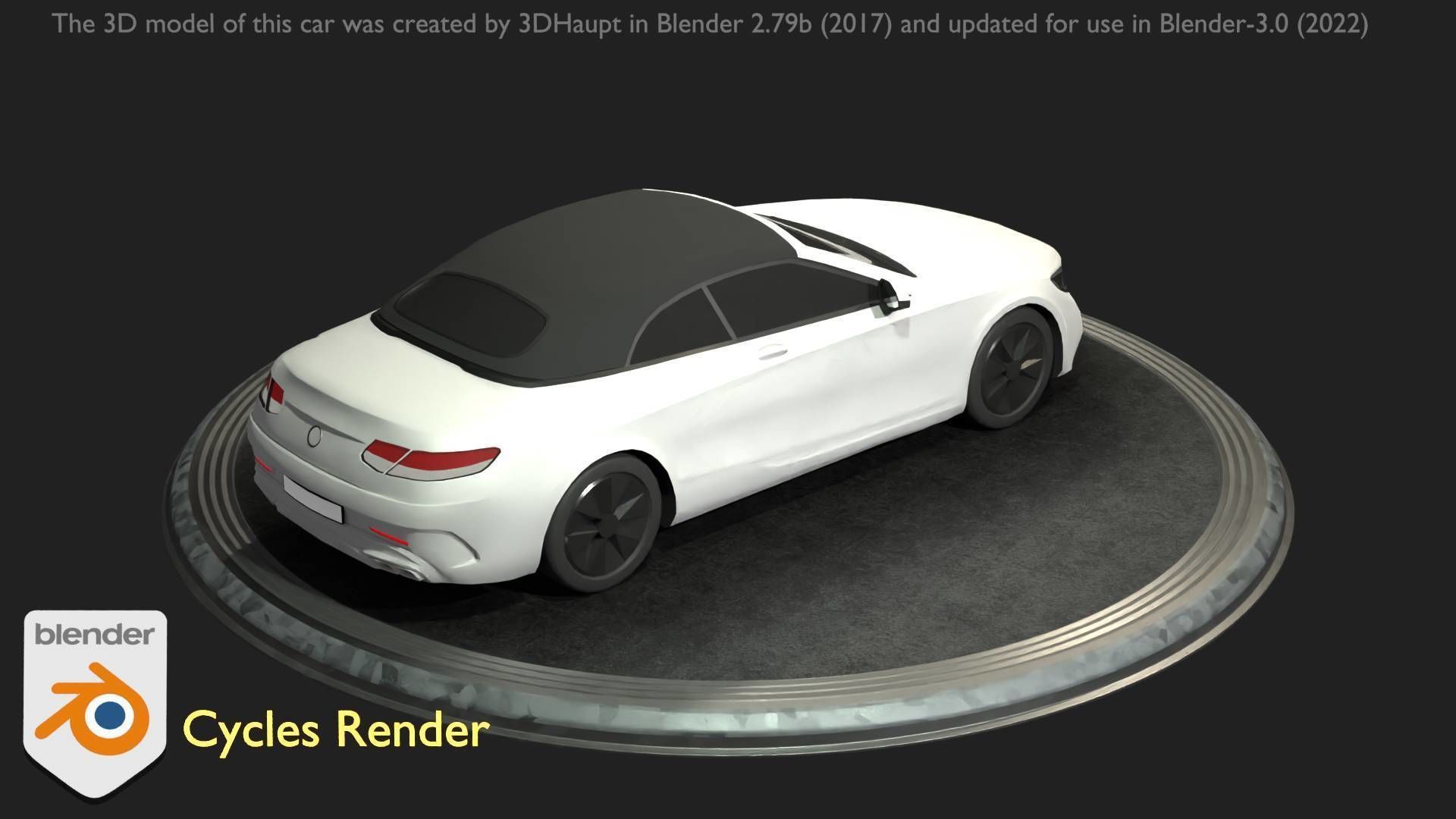 City Car 22 Upper Class Type-A White Low-poly 3D model_100