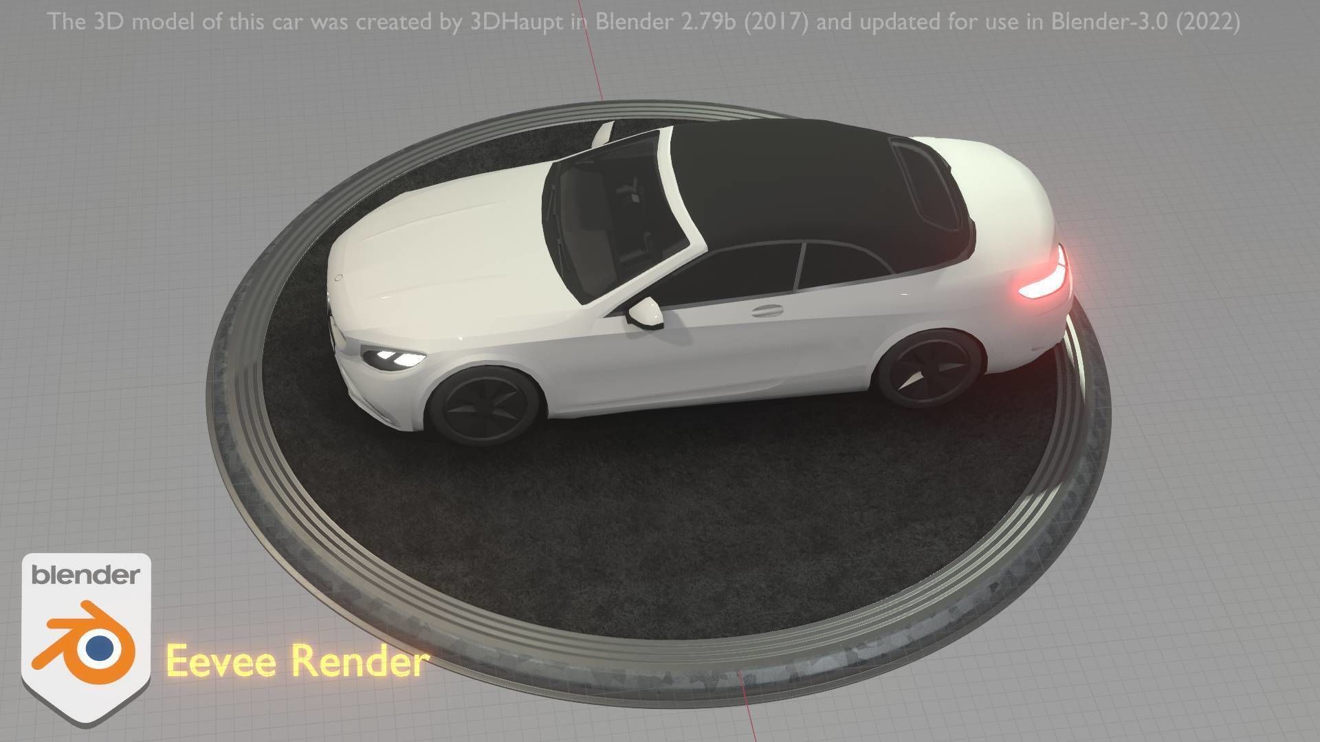 City Car 22 Upper Class Type-A White Low-poly 3D model_79