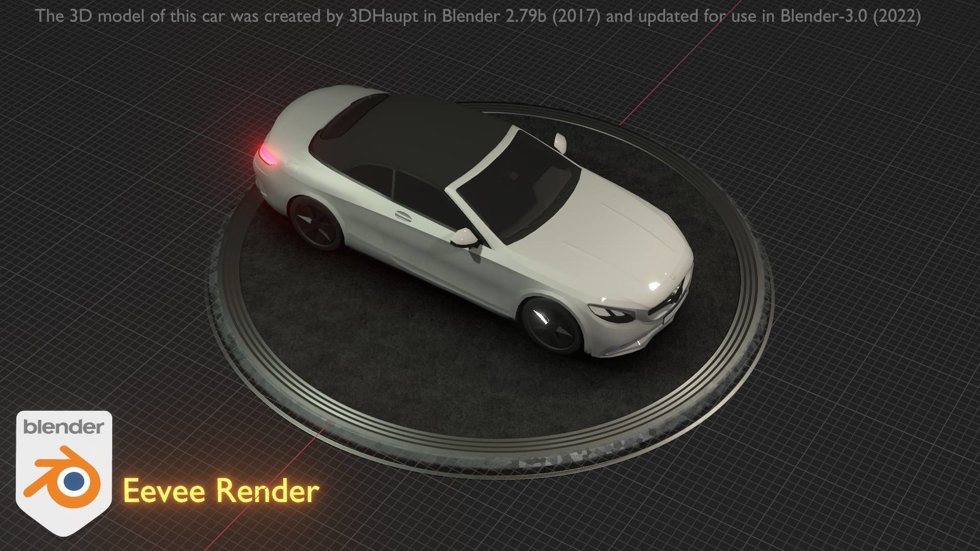 City Car 22 Upper Class Type-A White Low-poly 3D model_90