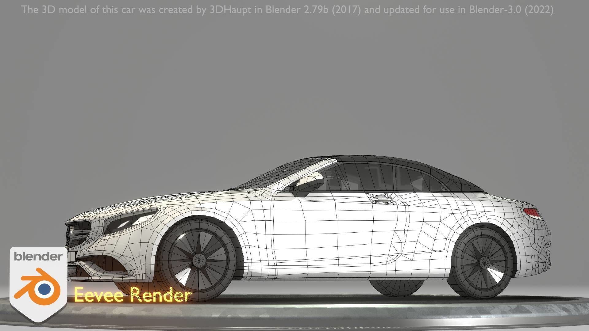 City Car 22 Upper Class Type-A White Low-poly 3D model_23