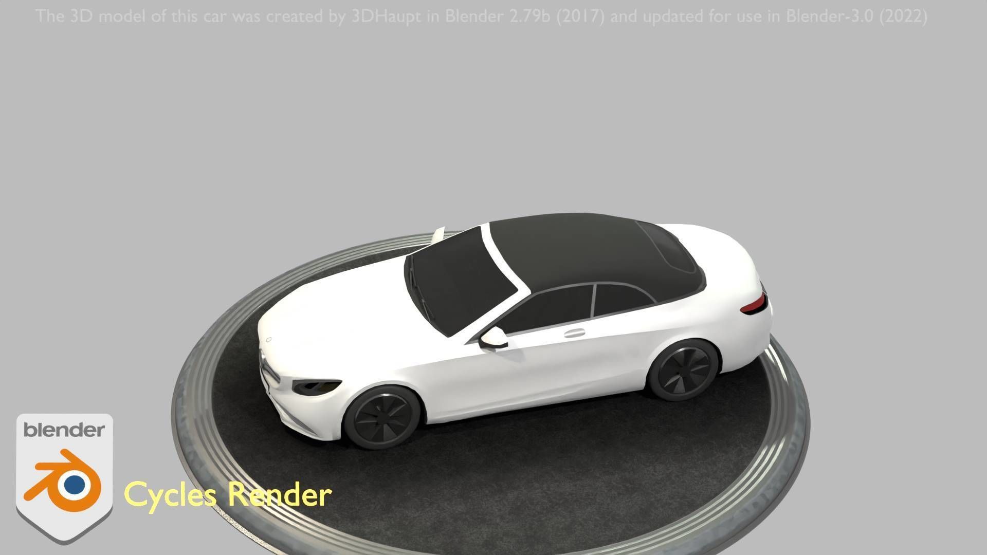 City Car 22 Upper Class Type-A White Low-poly 3D model_53