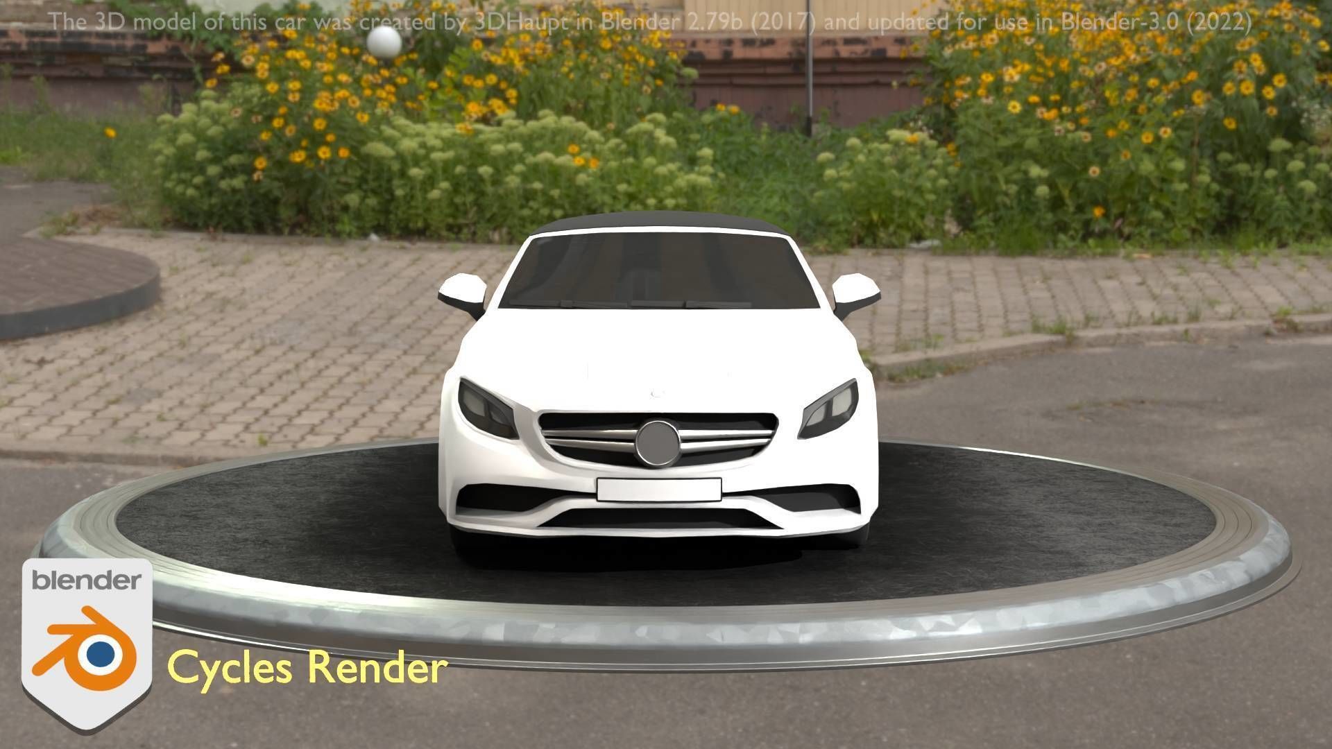 City Car 22 Upper Class Type-A White Low-poly 3D model_21