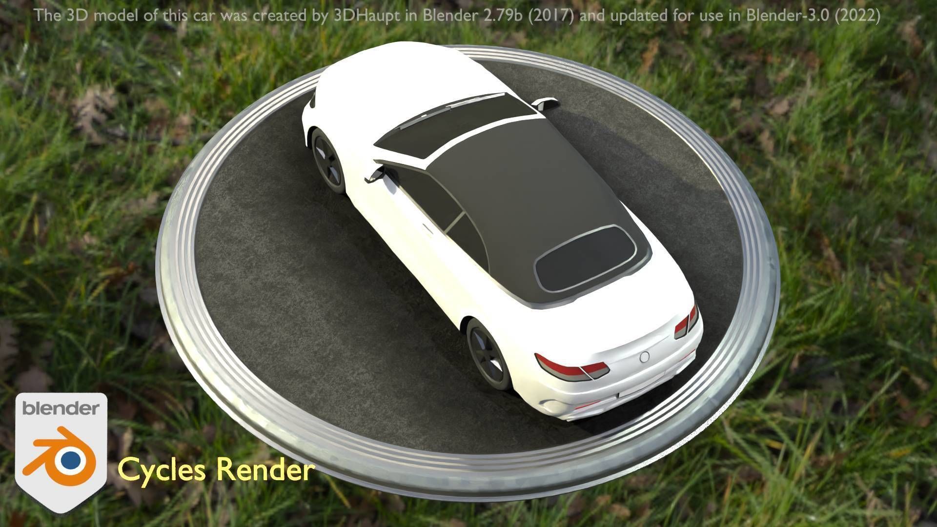 City Car 22 Upper Class Type-A White Low-poly 3D model_82