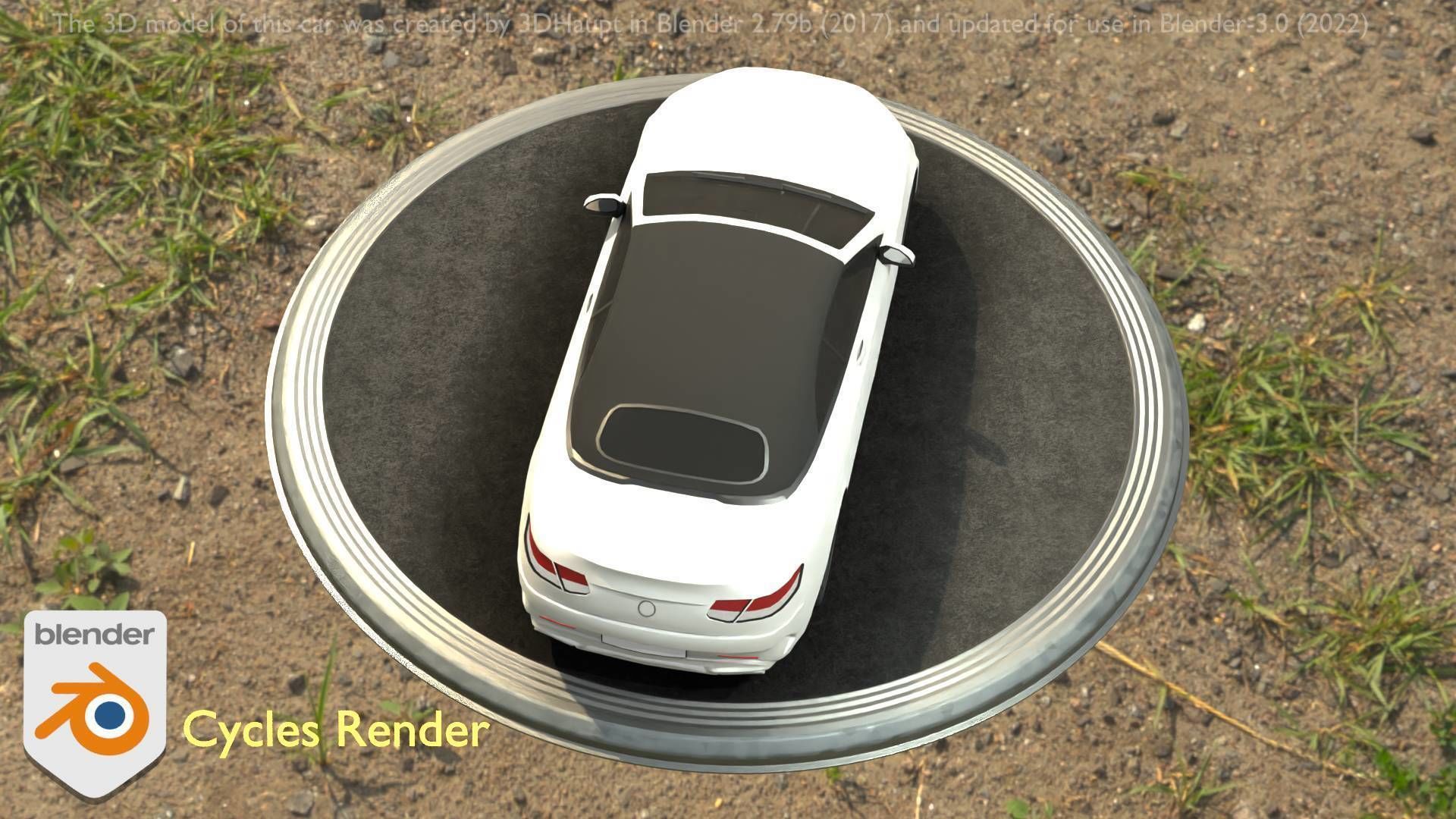 City Car 22 Upper Class Type-A White Low-poly 3D model_85