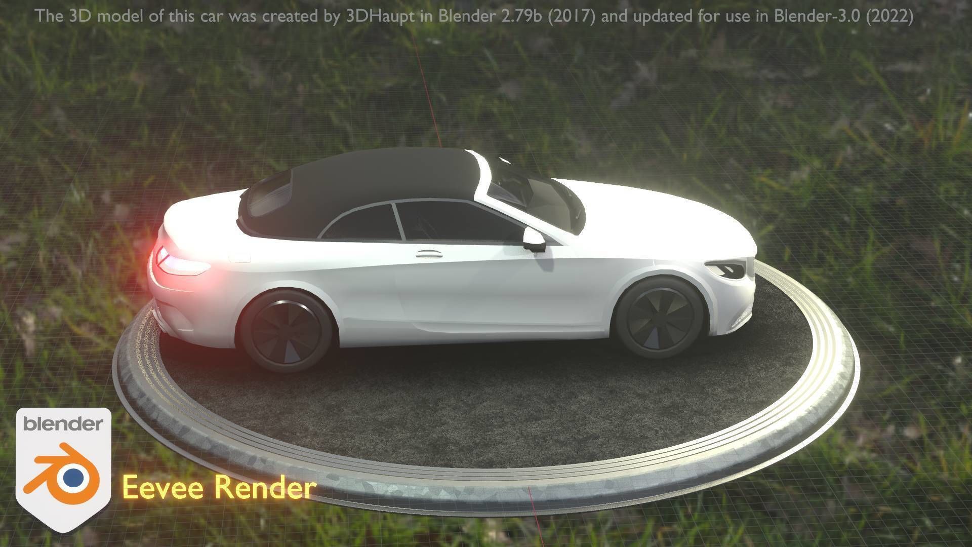 City Car 22 Upper Class Type-A White Low-poly 3D model_8