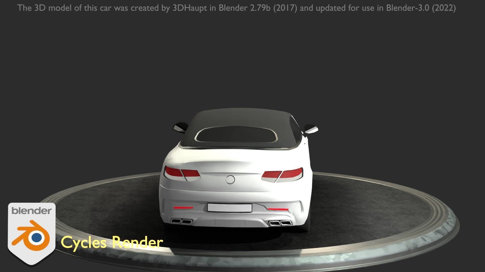 City Car 22 Upper Class Type-A White Low-poly 3D model_99