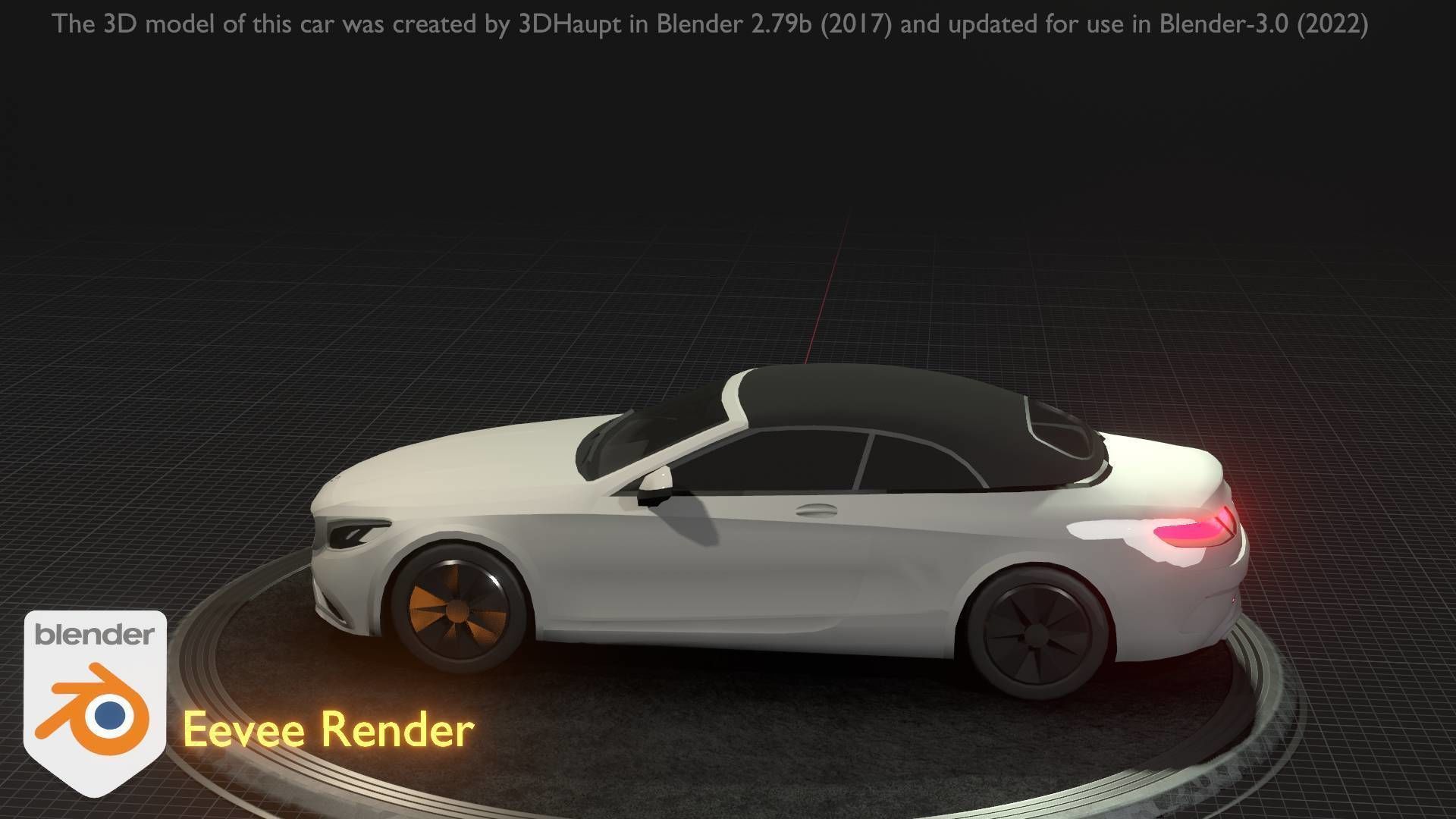 City Car 22 Upper Class Type-A White Low-poly 3D model_2