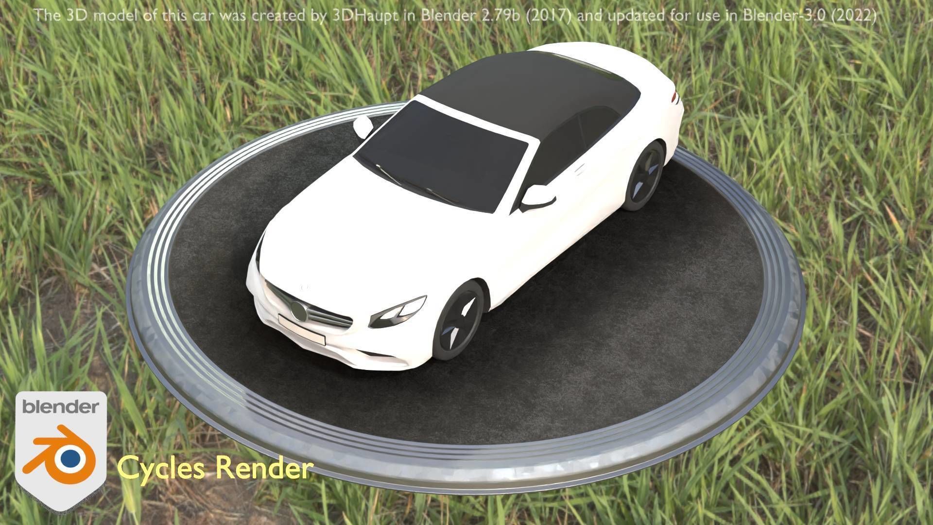 City Car 22 Upper Class Type-A White Low-poly 3D model_37