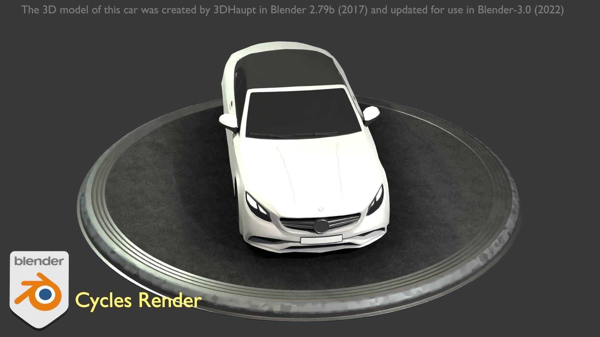 City Car 22 Upper Class Type-A White Low-poly 3D model_35