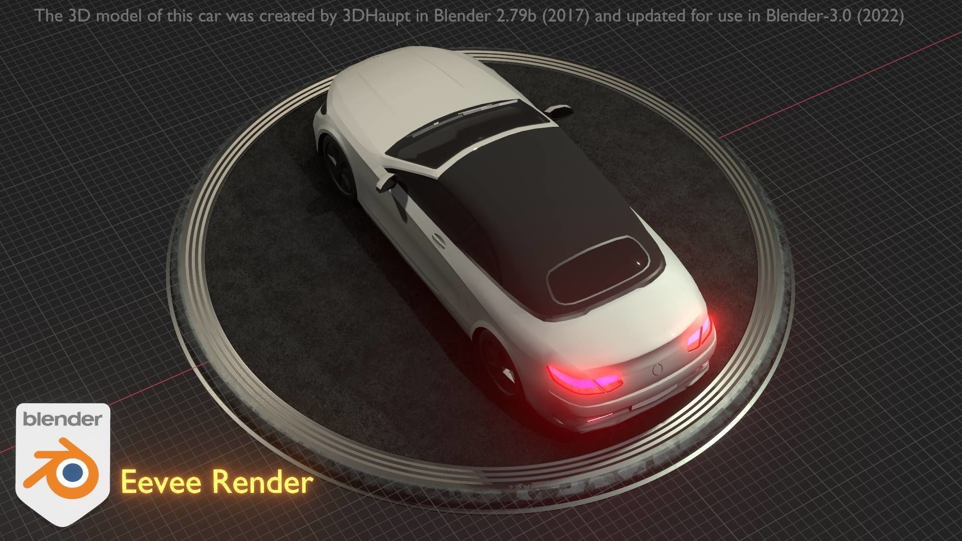 City Car 22 Upper Class Type-A White Low-poly 3D model_16