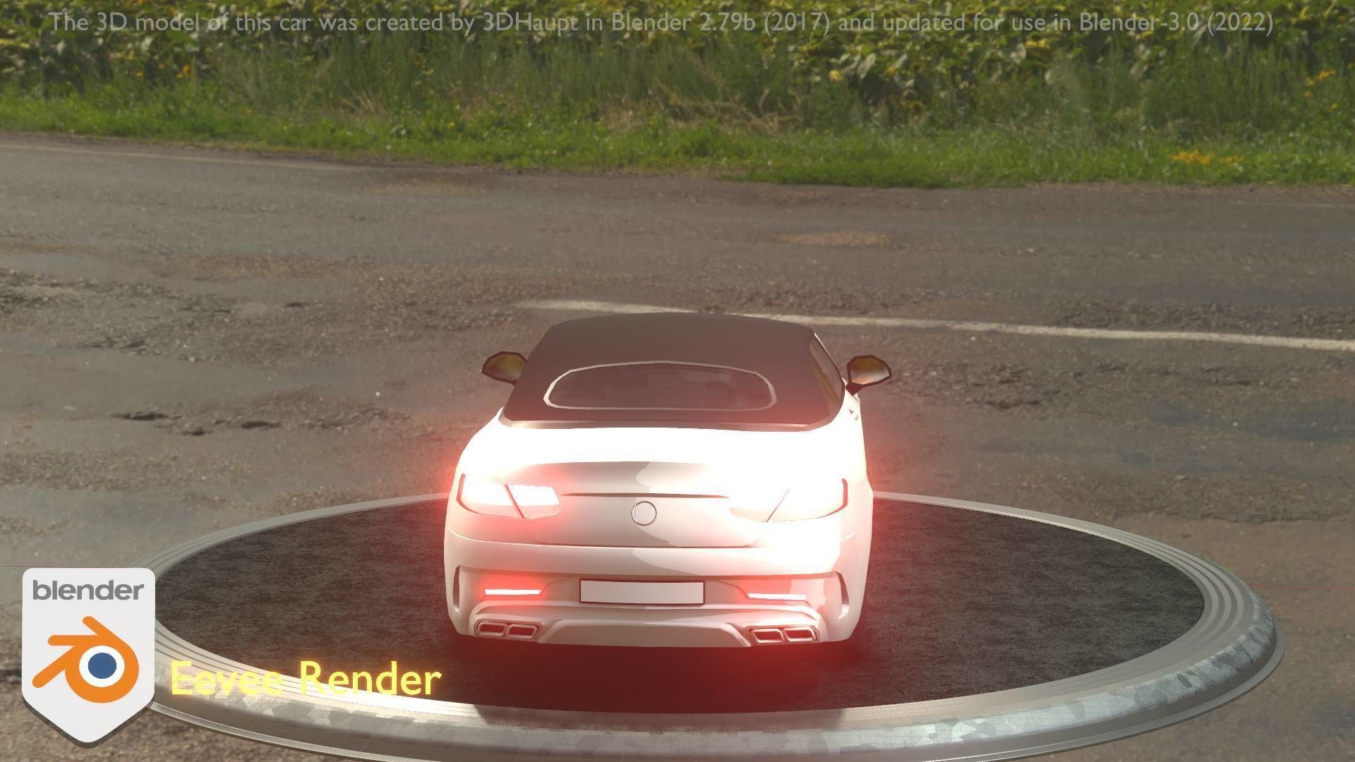 City Car 22 Upper Class Type-A White Low-poly 3D model_56